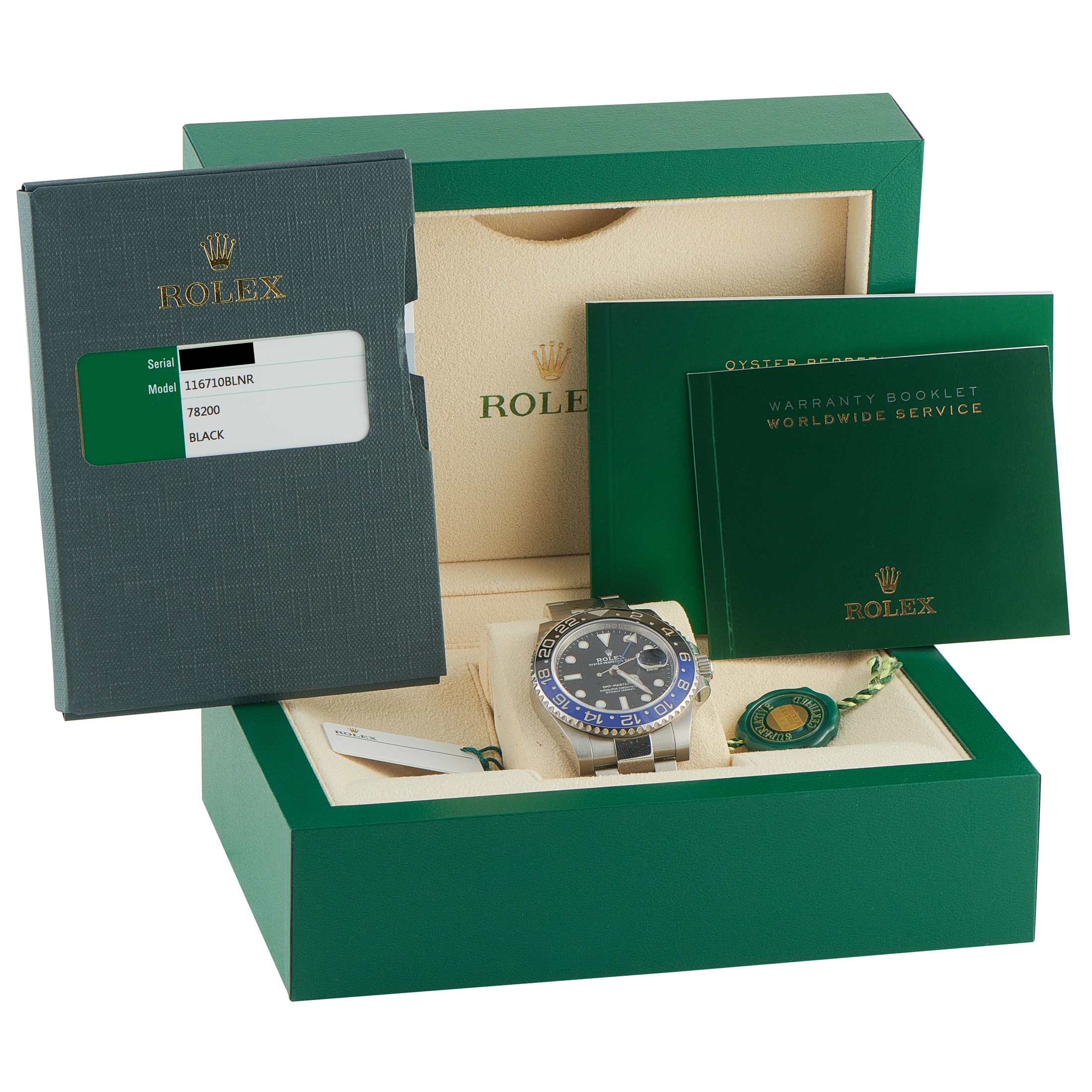 Rolex GMT-Master II Batman Steel Oyster Watch 116710BLNR