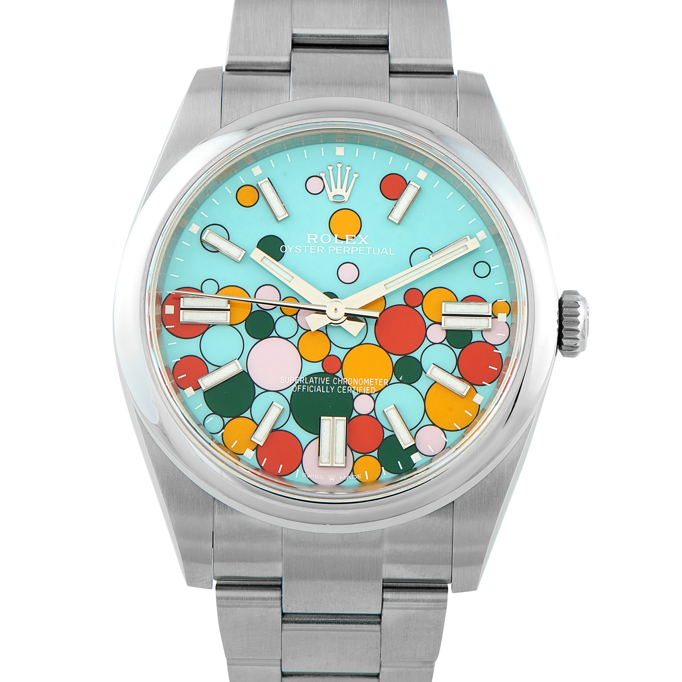 Rolex Oyster Perpetual 41 Celebration Dial Steel Watch 124300