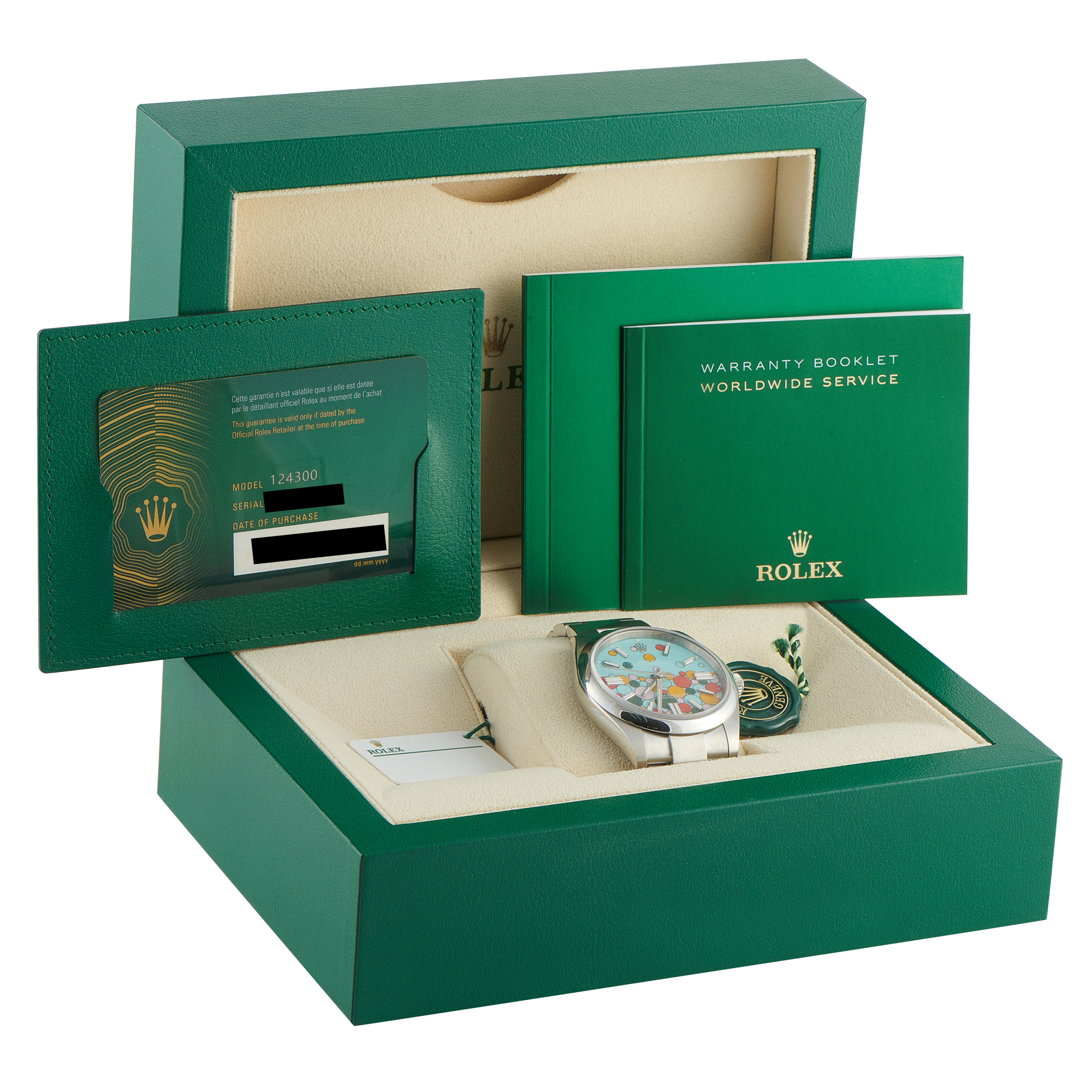 Rolex Oyster Perpetual 41 Celebration Dial Steel Watch 124300