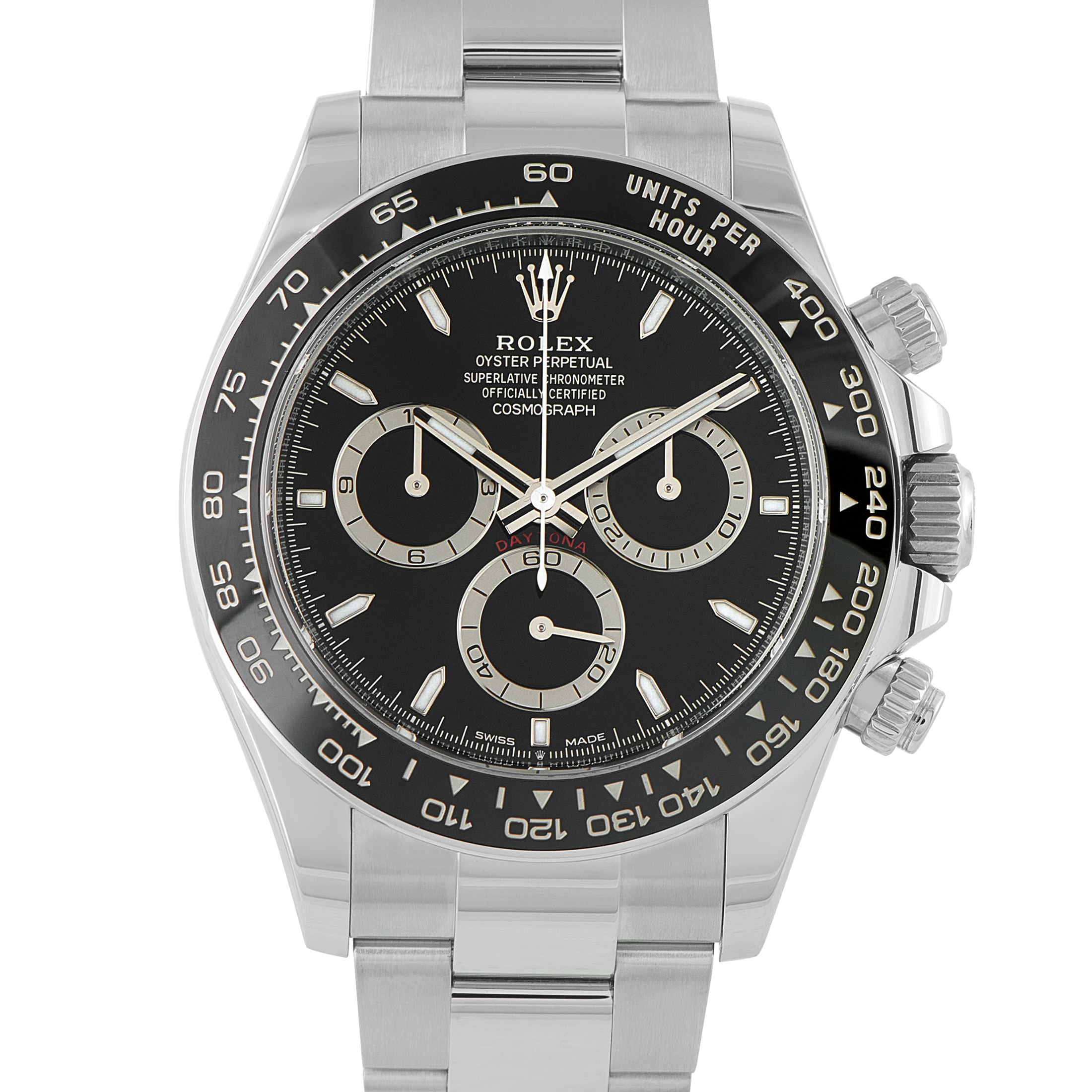 Rolex Daytona Black Dial Steel Watch 126500LN