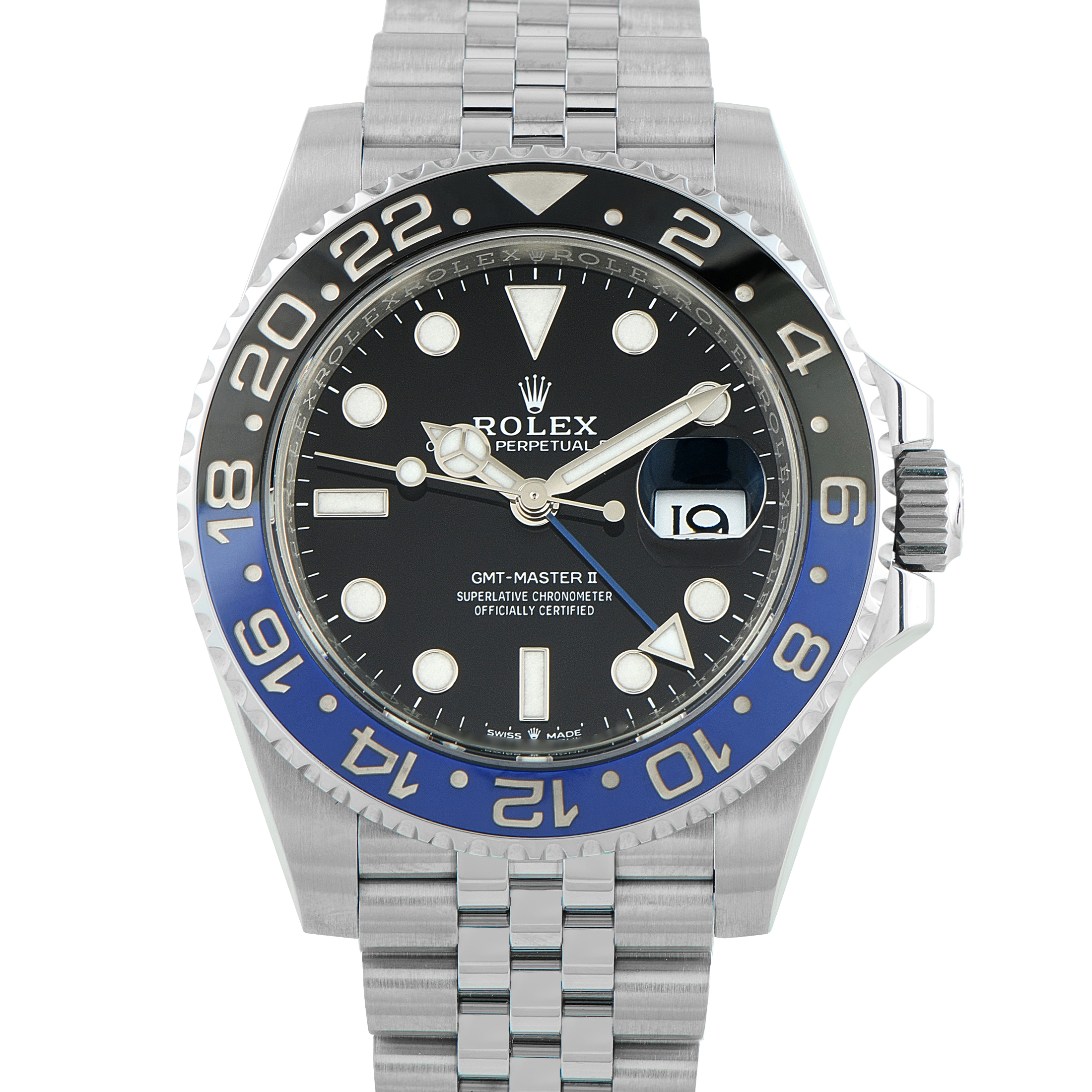 Rolex GMT-Master II Batgirl Steel Jubilee Watch 126710BLNR