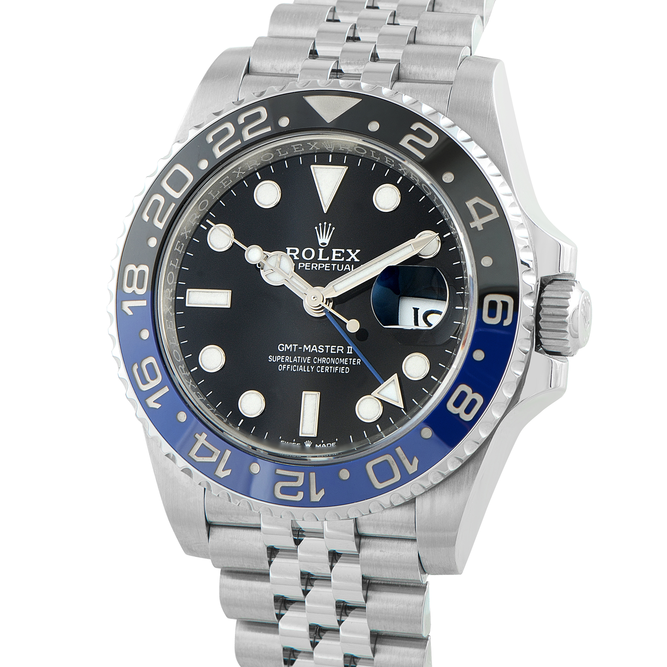 Rolex GMT-Master II Batgirl Steel Jubilee Watch 126710BLNR