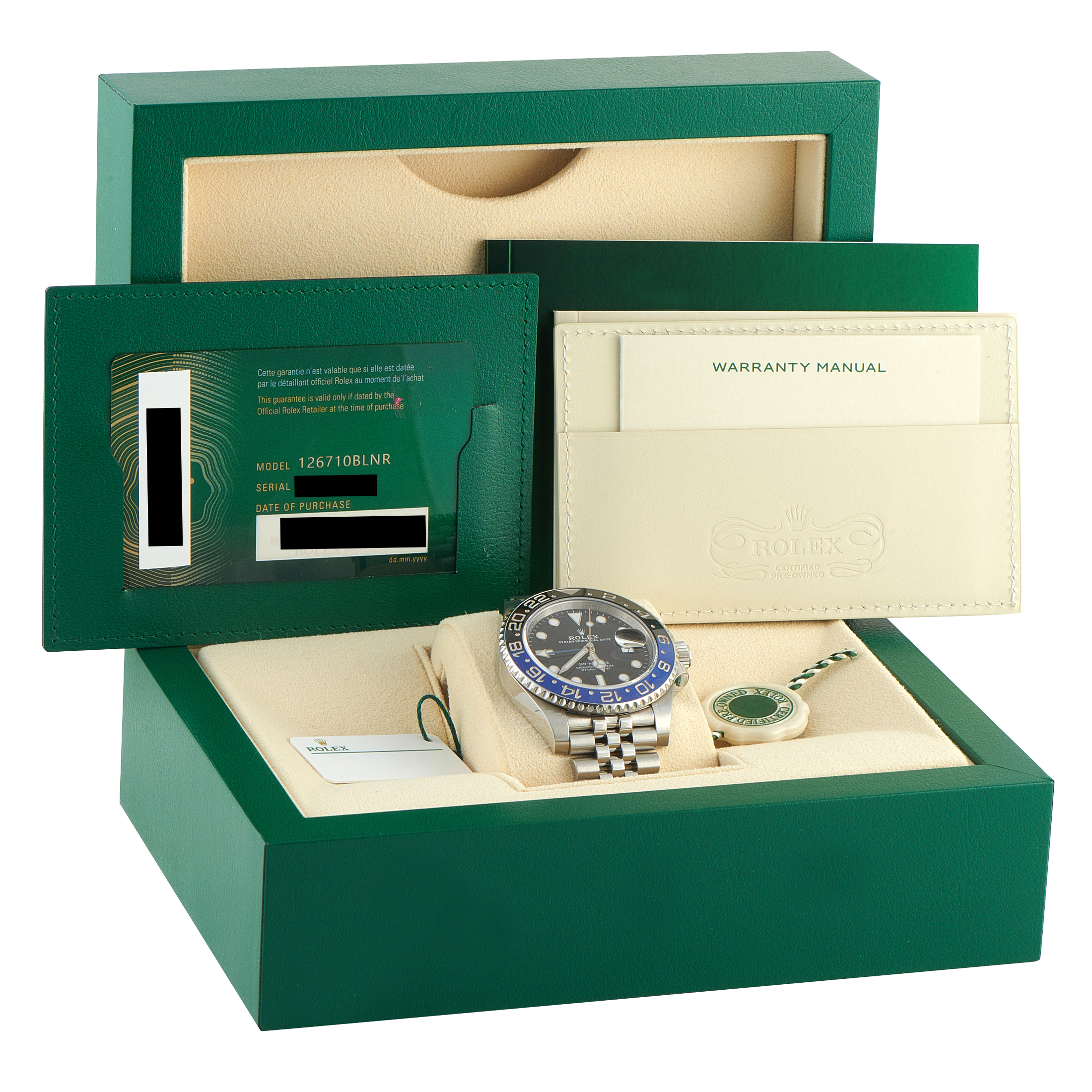 Rolex GMT-Master II Batgirl Steel Jubilee Watch 126710BLNR