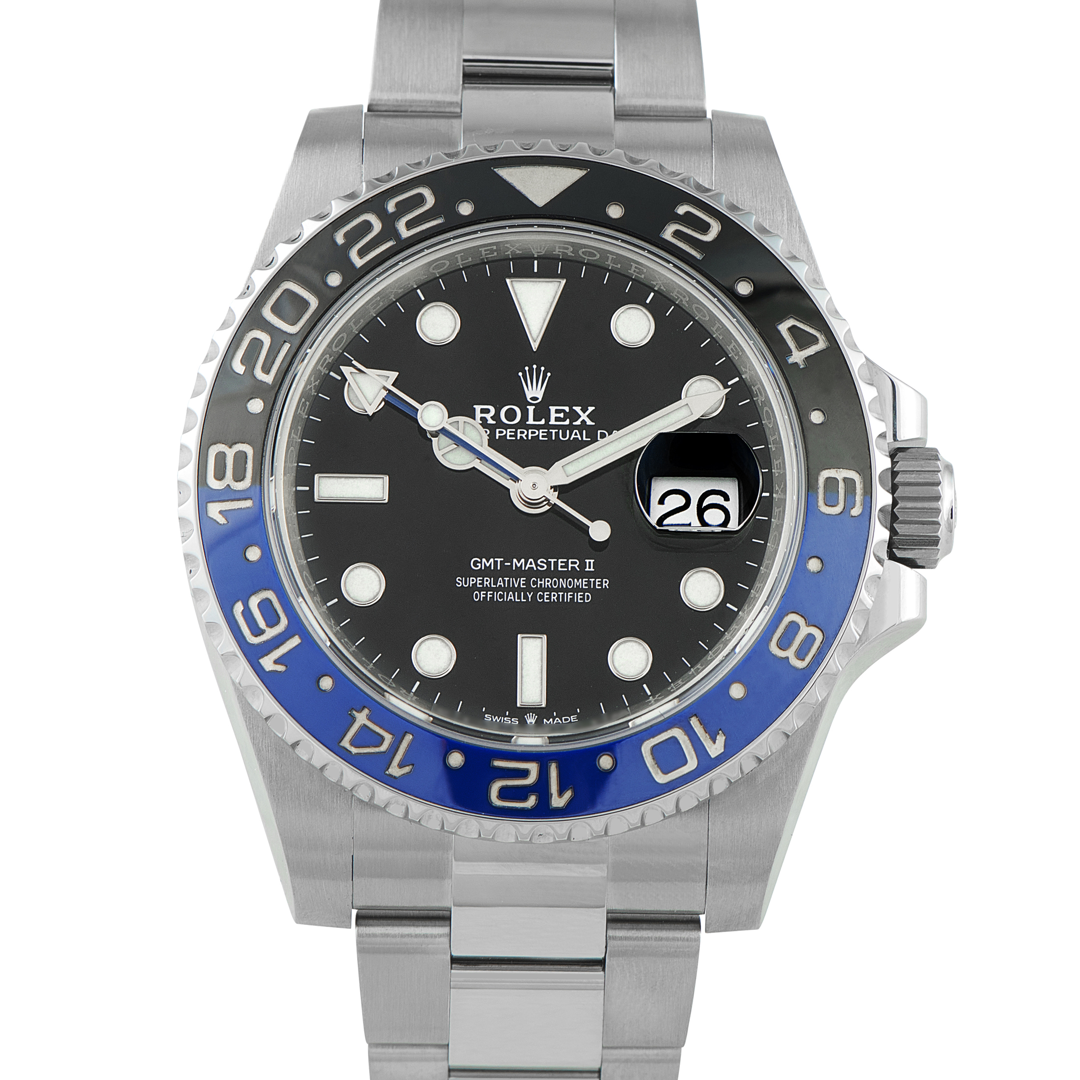 Rolex GMT-Master II Batman Steel Oyster Watch 126710BLNR