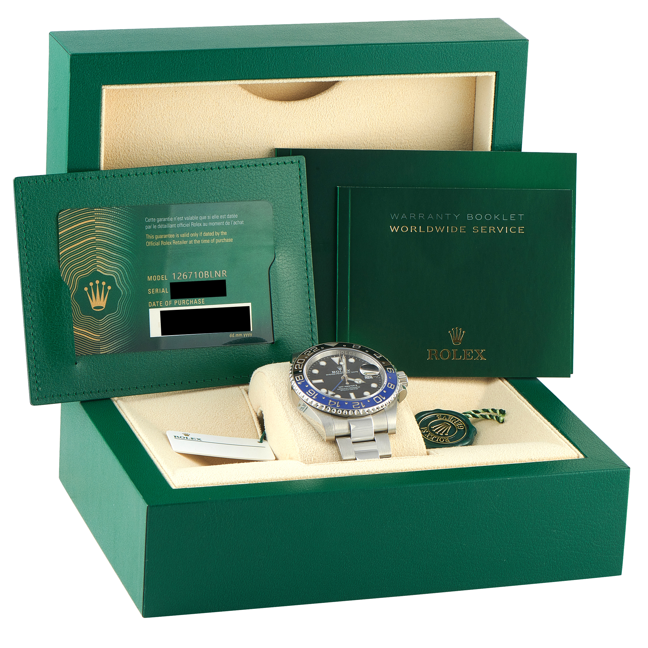 Rolex GMT-Master II Batman Steel Oyster Watch 126710BLNR