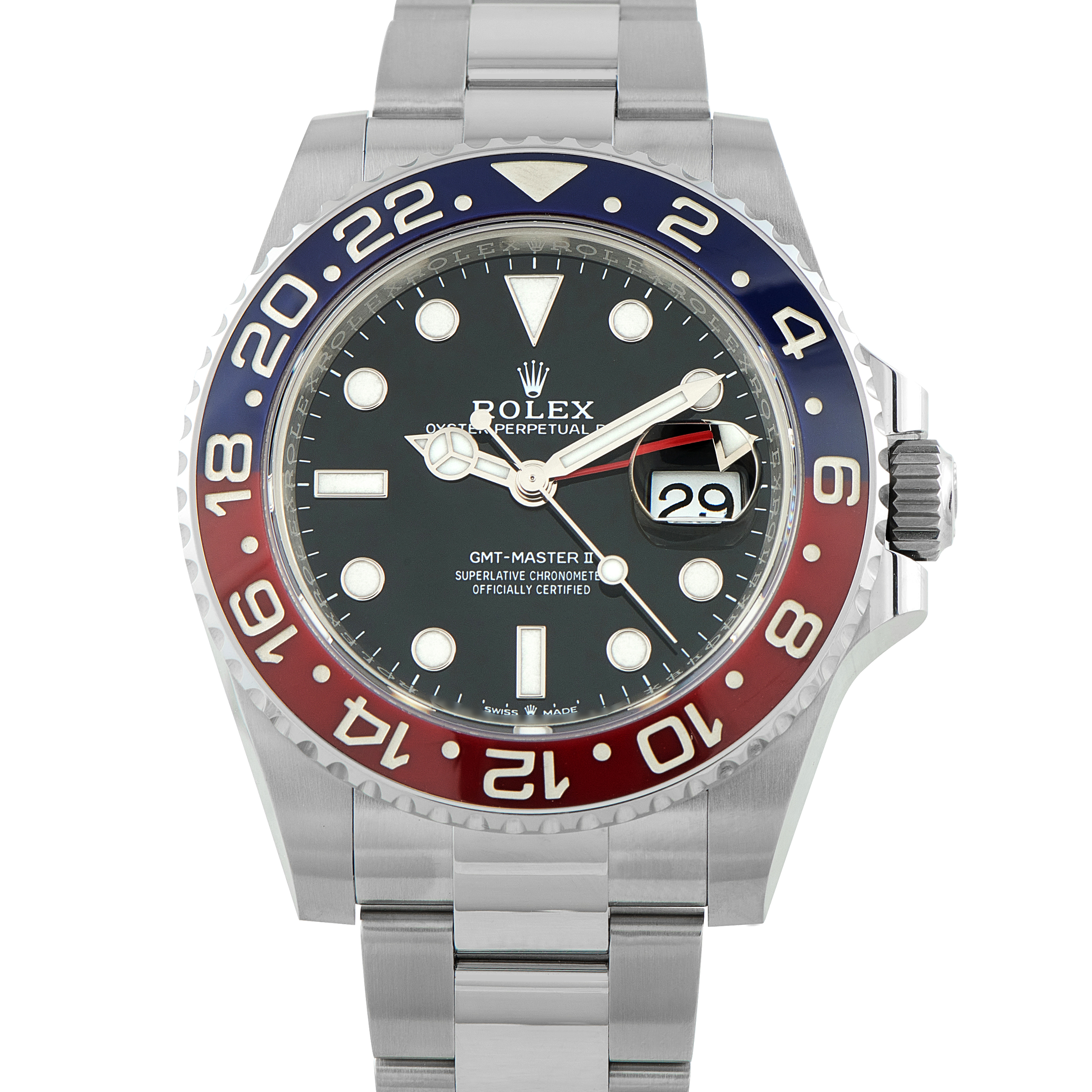 Rolex GMT-Master II Pepsi Steel Oyster Watch 126710BLRO