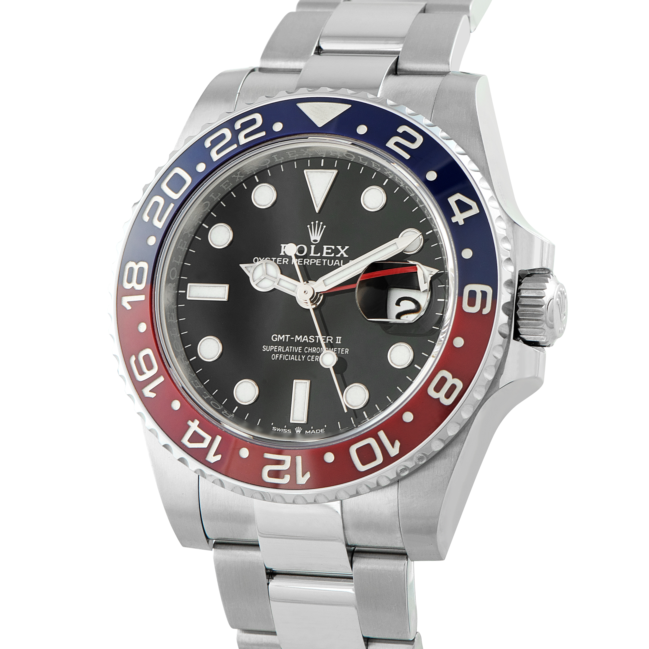 Rolex GMT-Master II Pepsi Steel Oyster Watch 126710BLRO