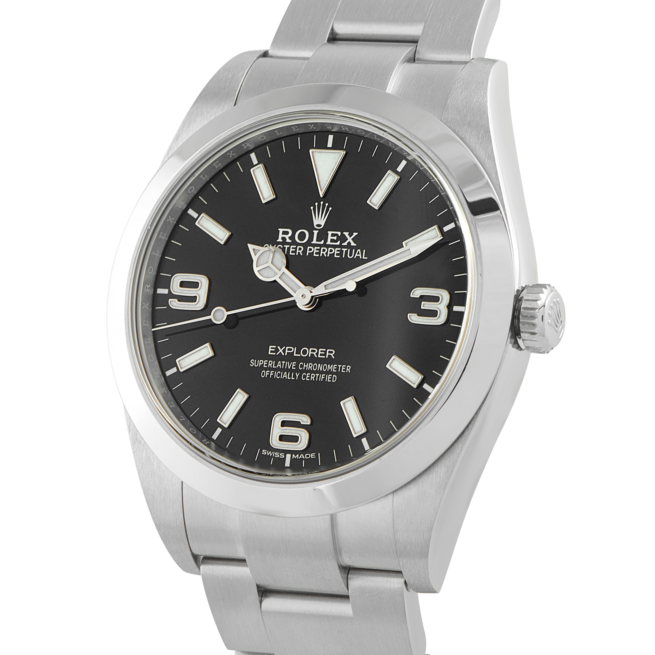 Rolex Explorer Black Dial Steel Watch 214270