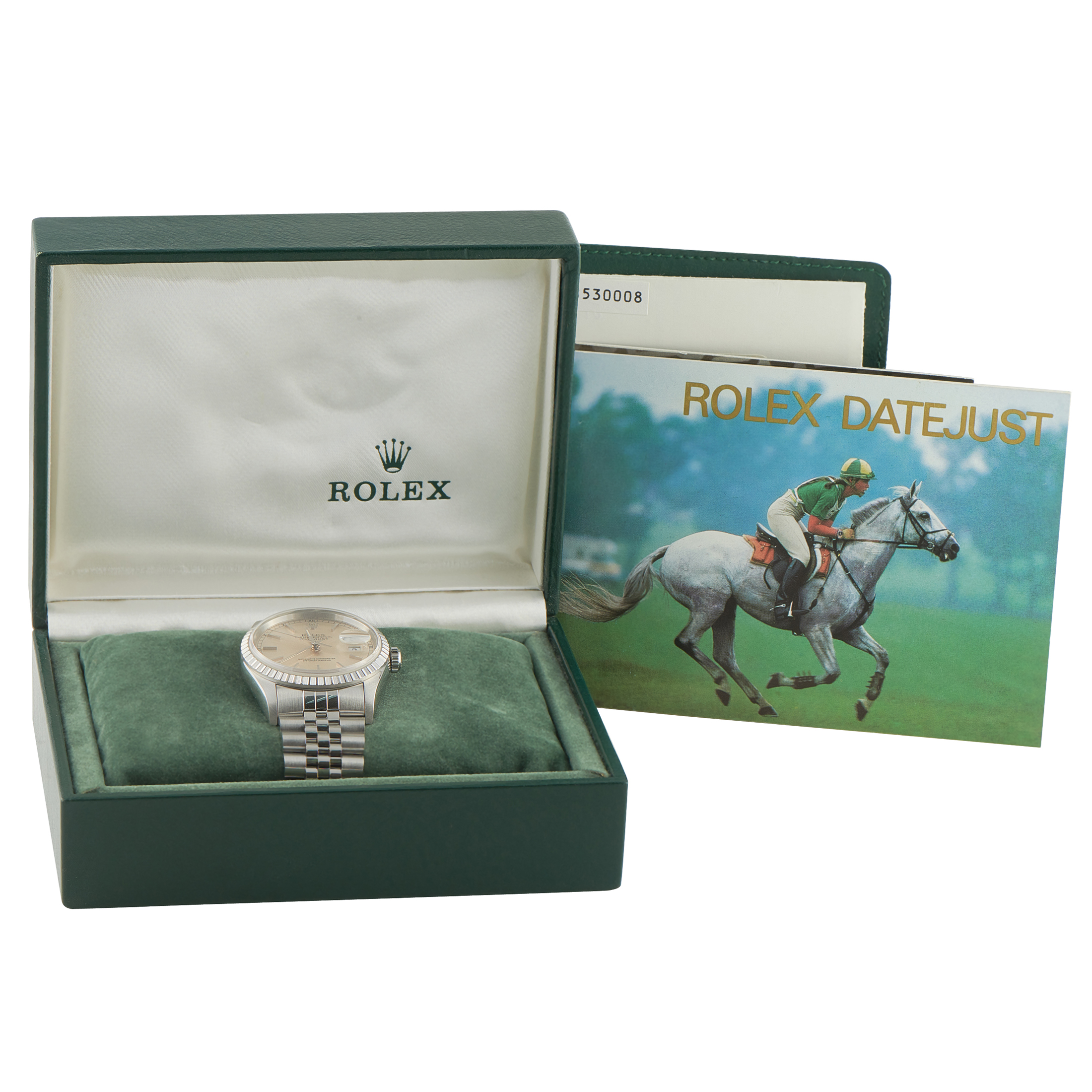 Rolex Datejust 36 Engine-Turned Bezel Steel Jubilee Watch 16220