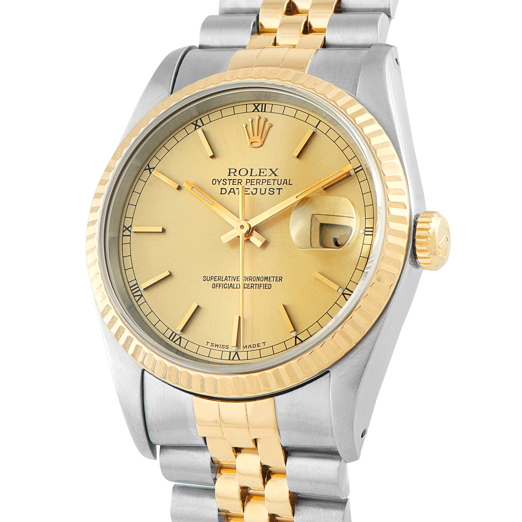 Rolex Datejust 36 Champagne Dial Two-Tone Jubilee Watch 16233