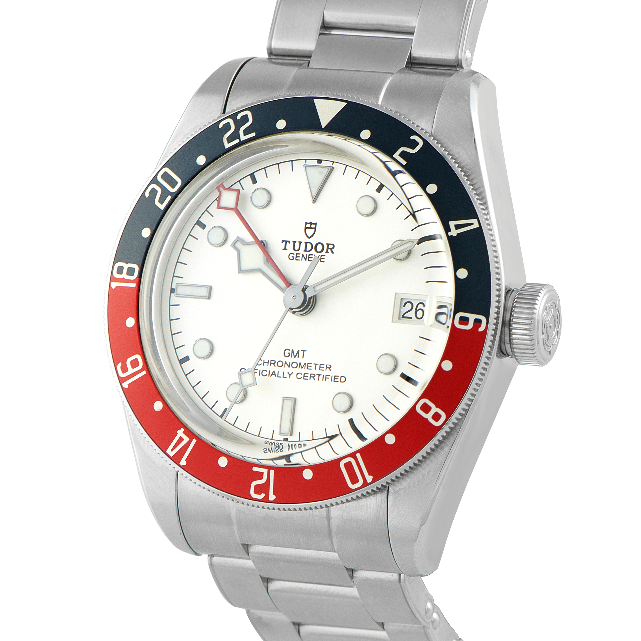 Tudor Black Bay GMT White Dial Steel Watch 79830RB