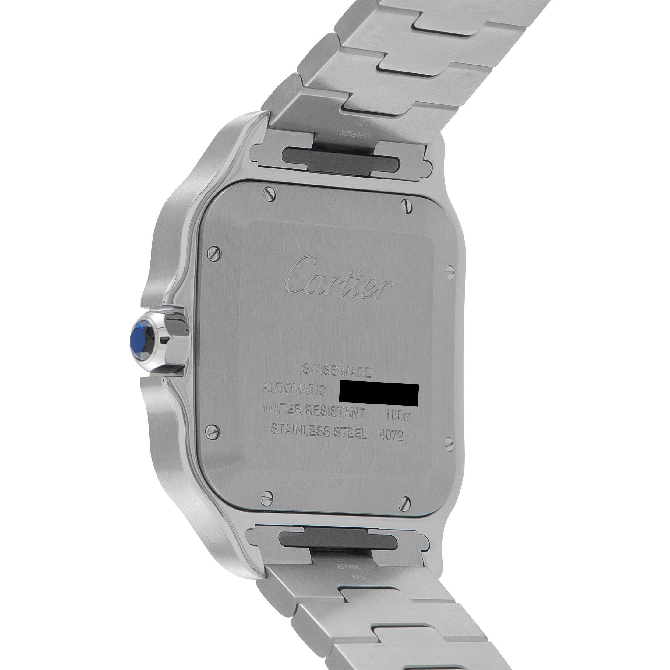 Cartier Santos Green Dial Steel Watch WSSA0062