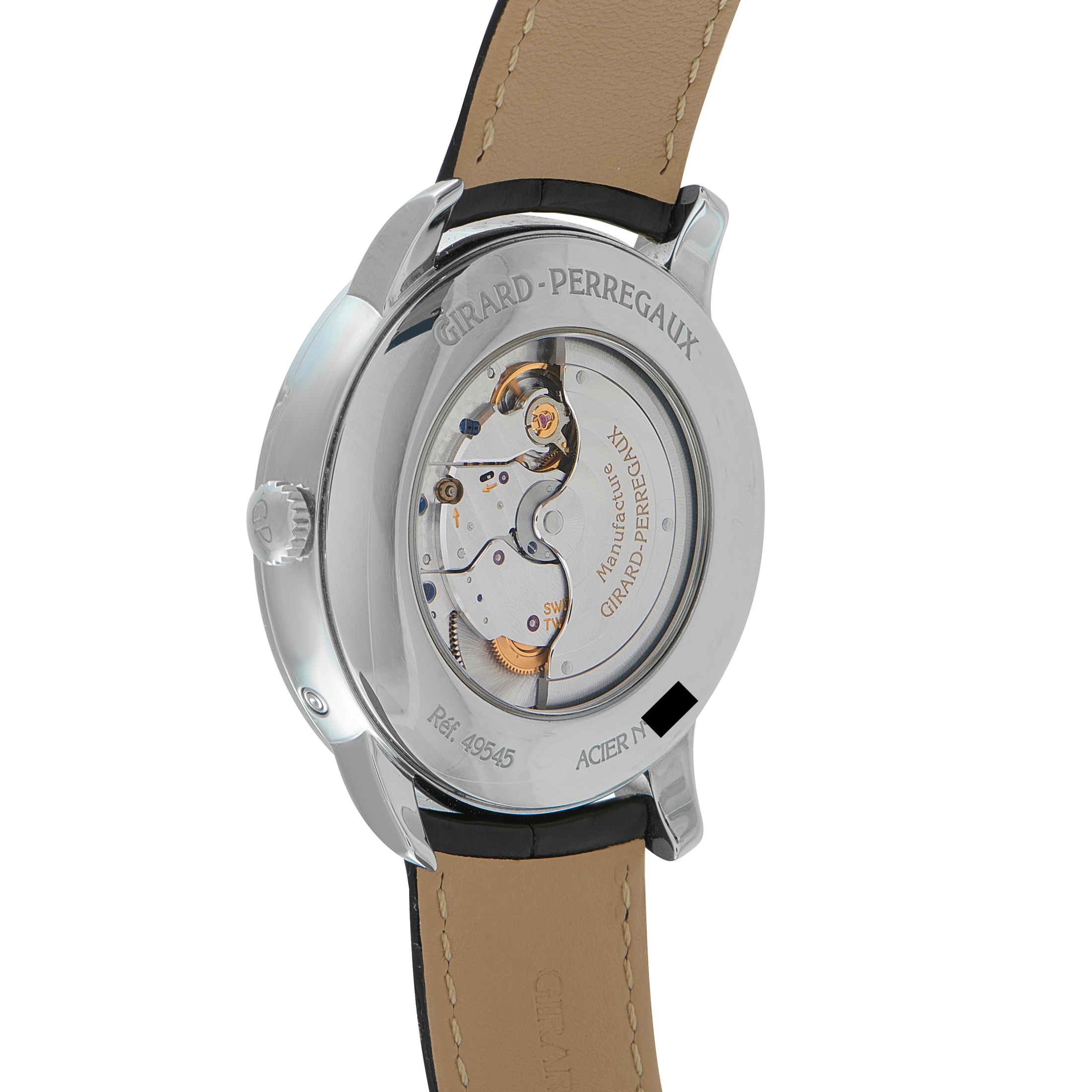 Girard Perregaux 1966 Date and Moon Phase Steel Watch 49545-11-131-BB60