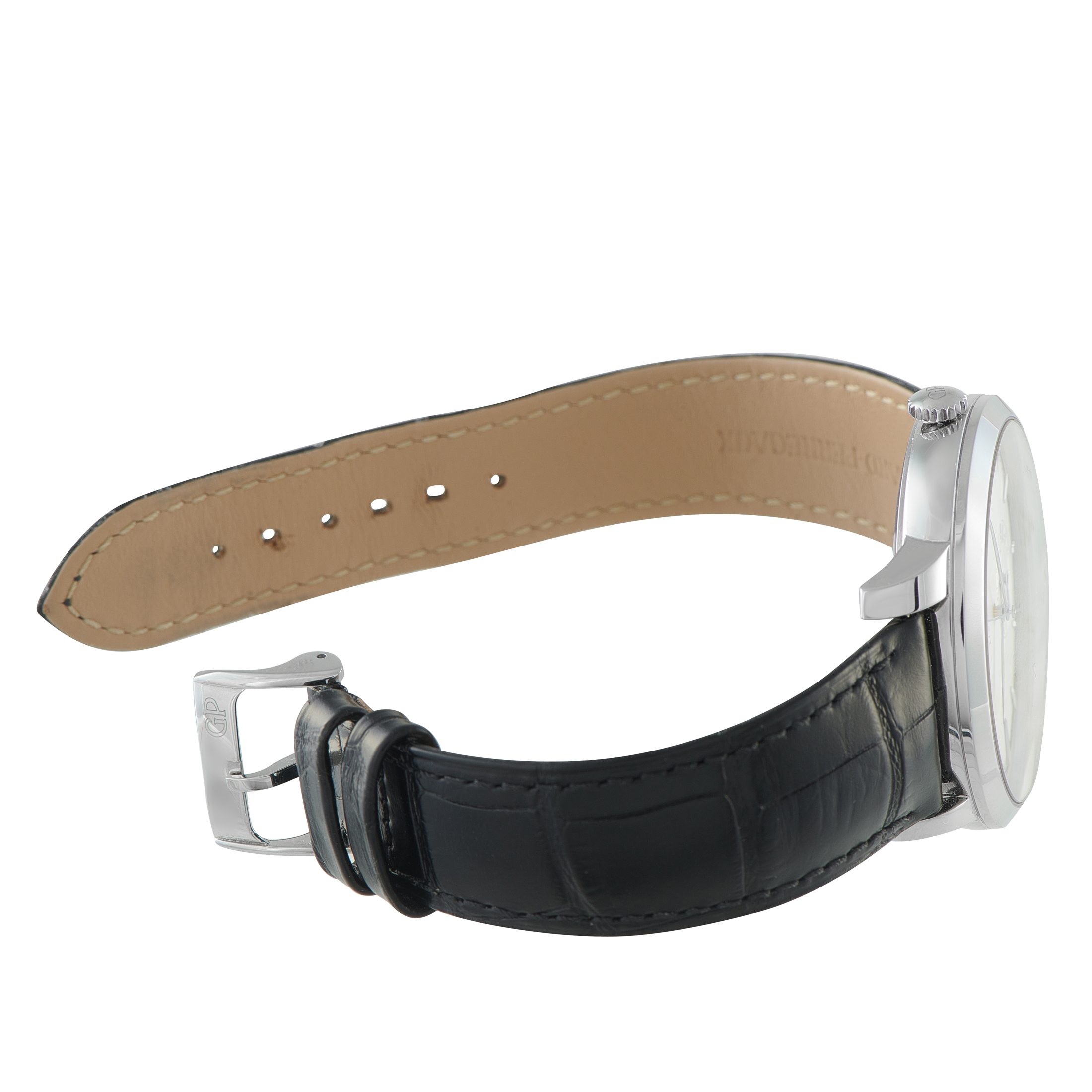 Girard Perregaux 1966 Date and Moon Phase Steel Watch 49545-11-131-BB60