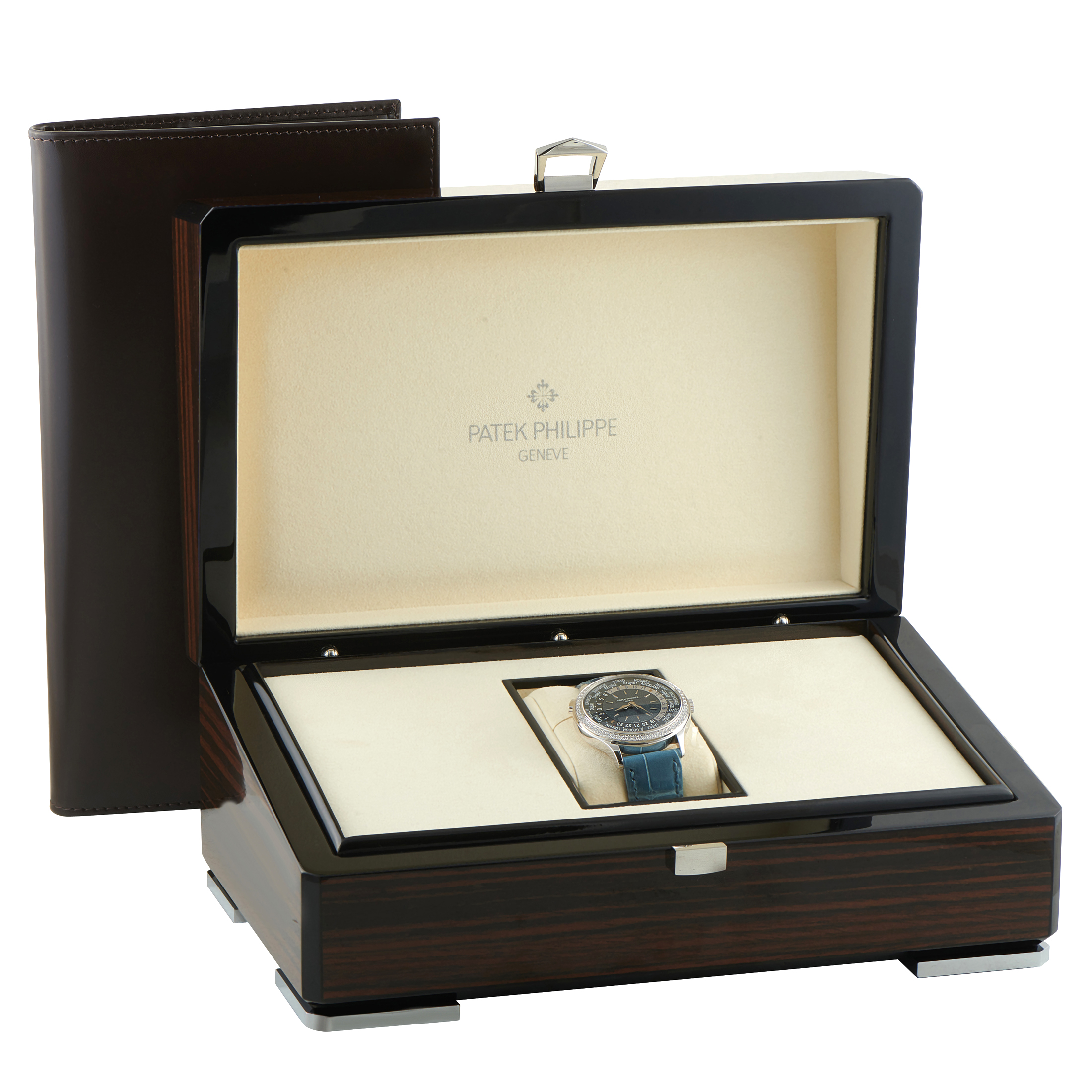 Patek Philippe World Time 18K White Gold Ladies Watch 7130G-016