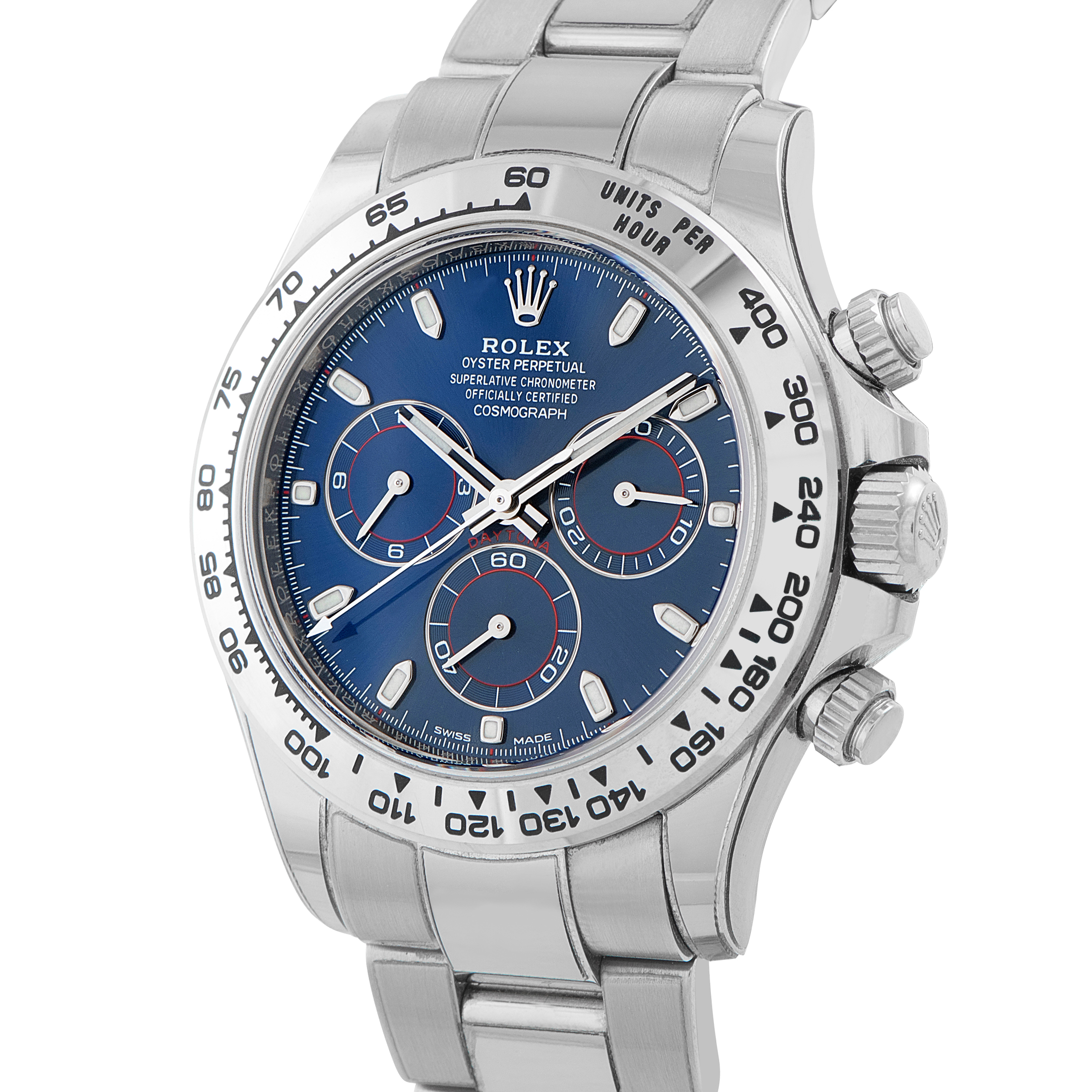 Rolex Daytona Blue Dial White Gold Watch 116509