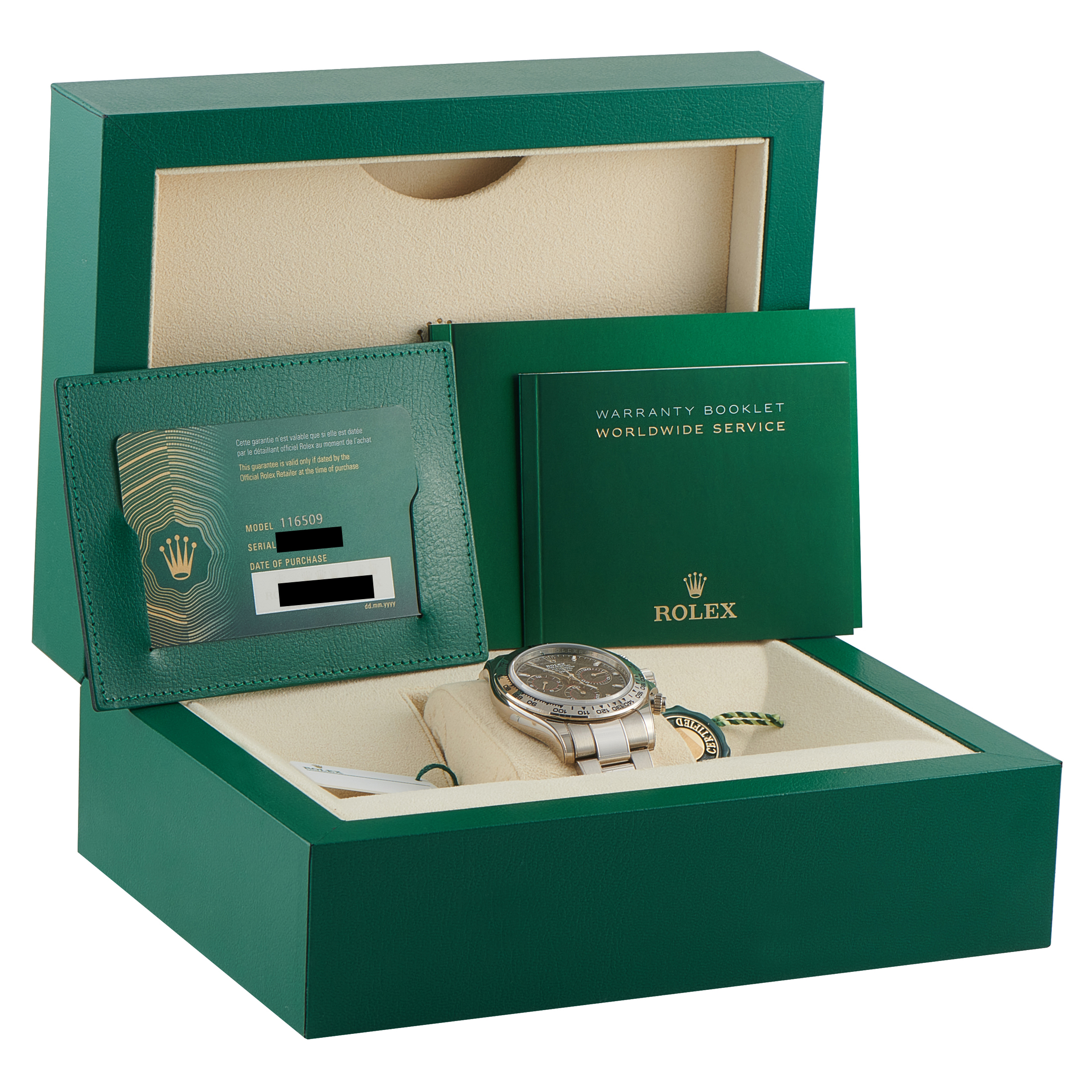 Rolex Daytona Blue Dial White Gold Watch 116509