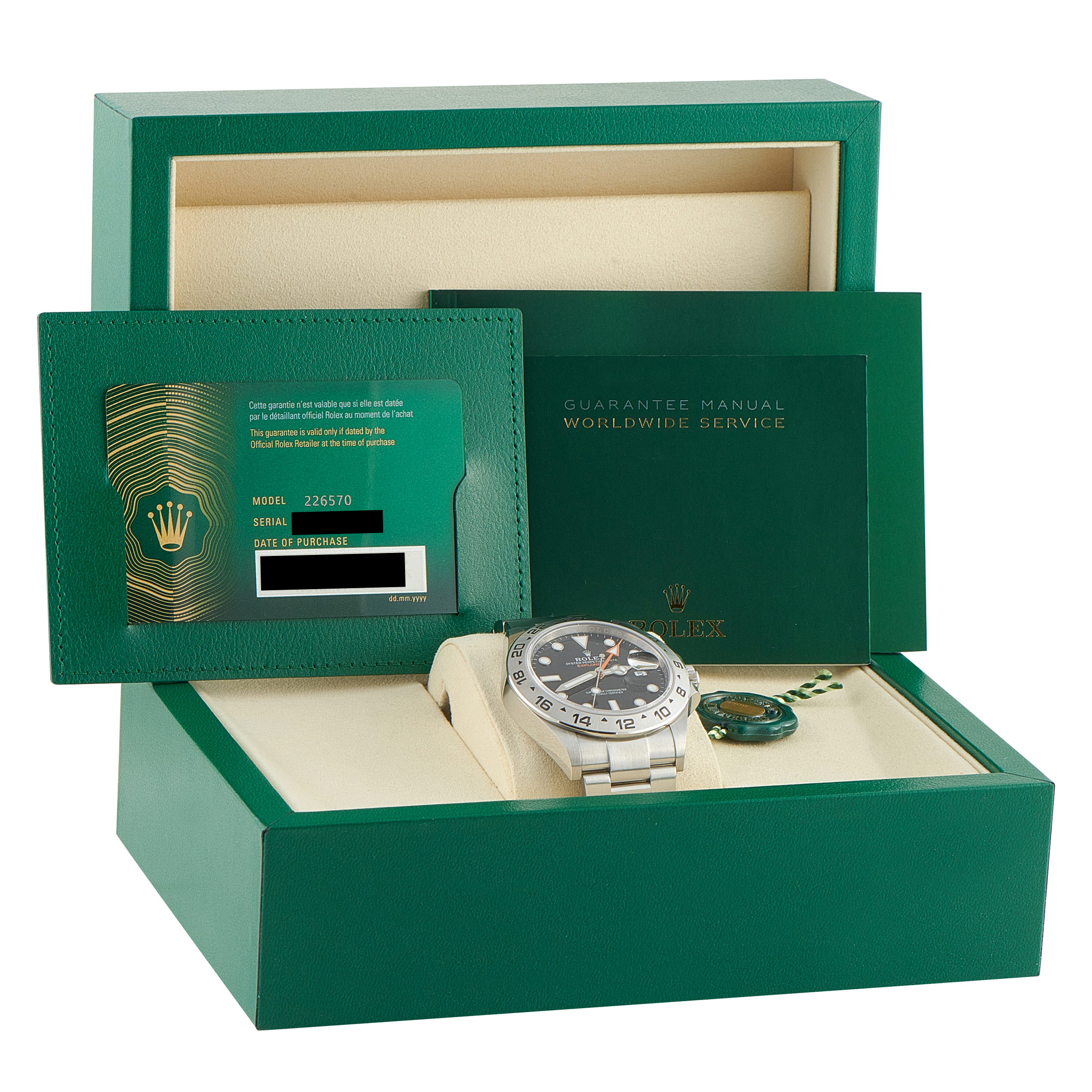 Rolex Explorer II Black Dial Steel Watch 226570