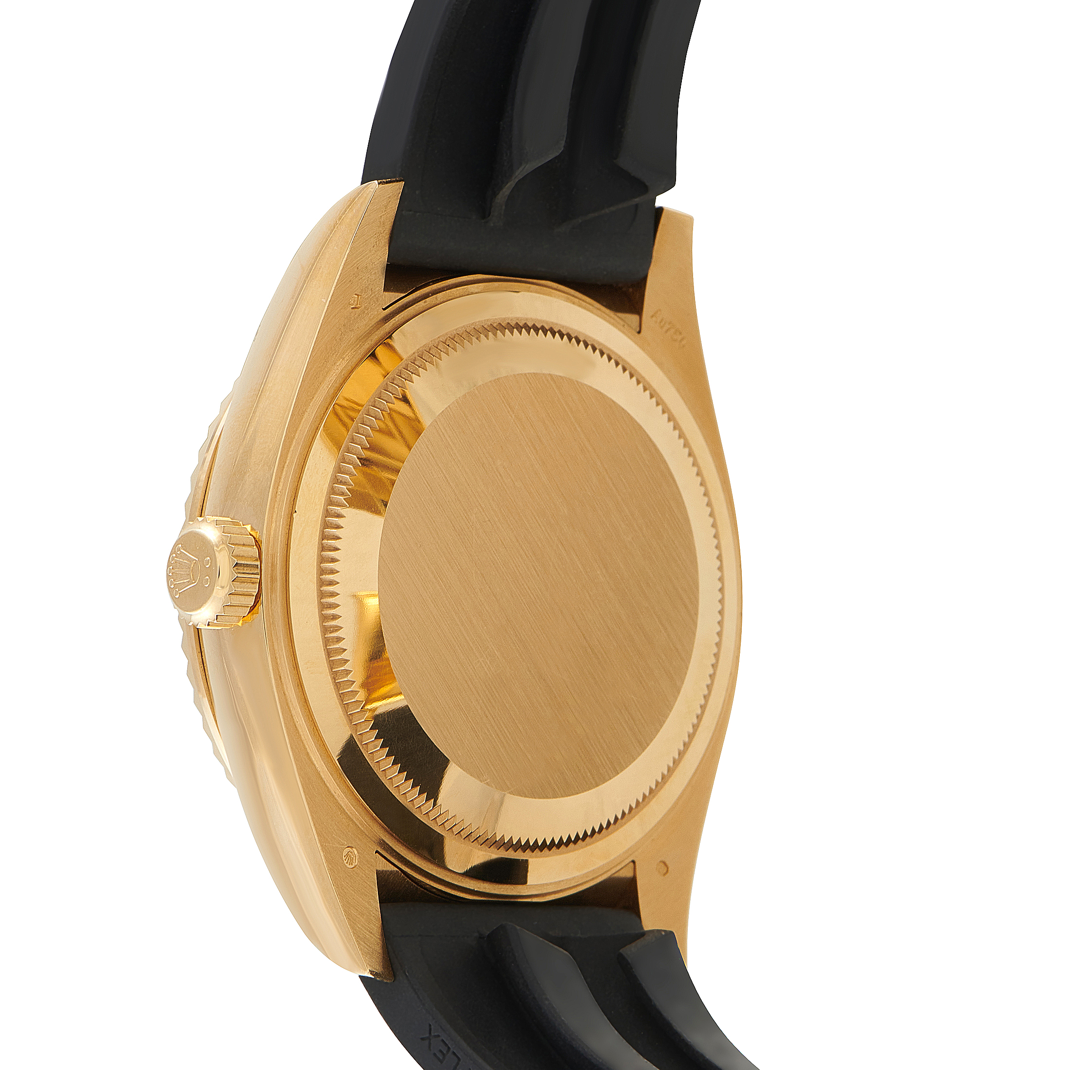 Rolex Sky-Dweller Black Dial Yellow Gold Oysterflex Watch 326238