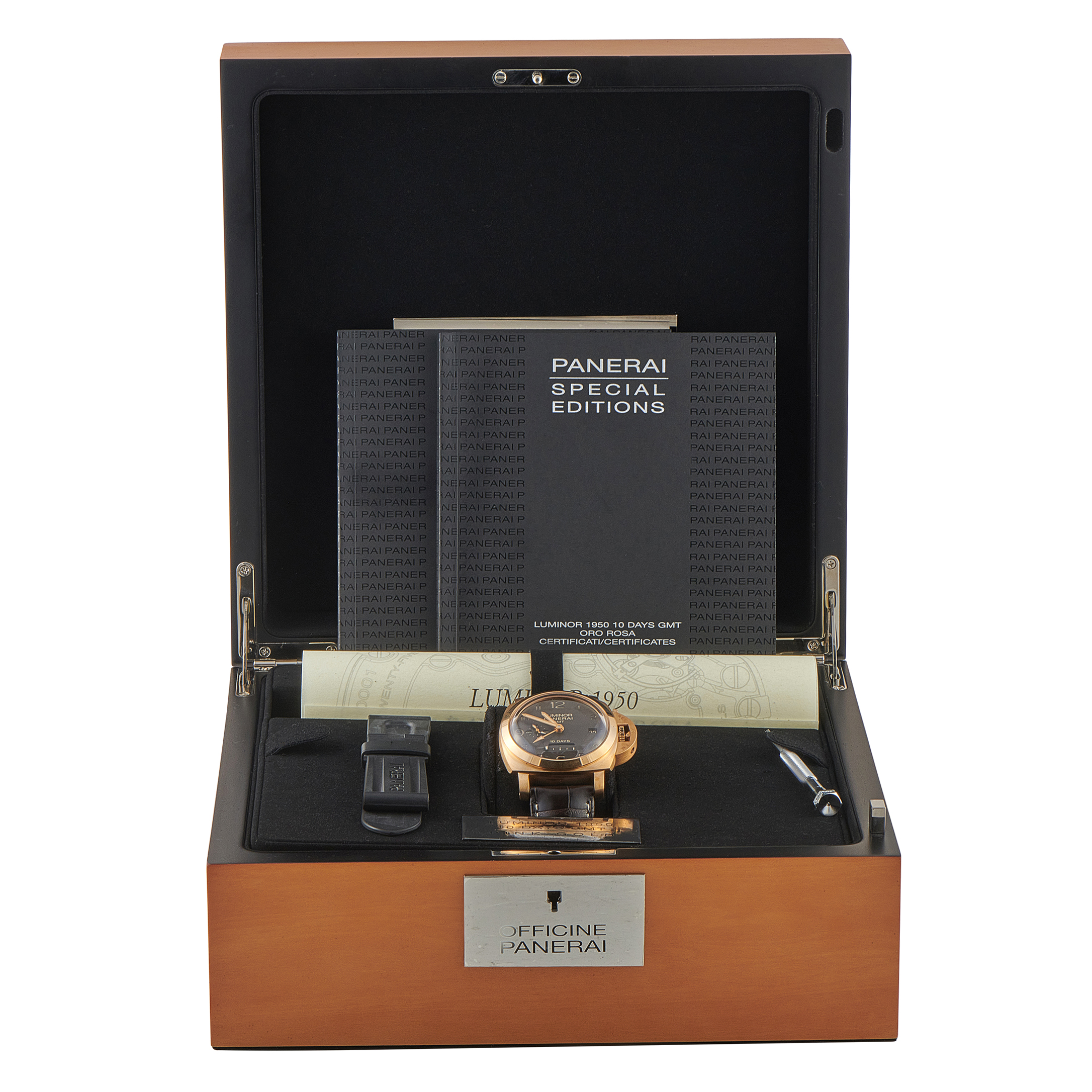 Officine Panerai Luminor GMT 10 Days Rose Gold Watch pam00491