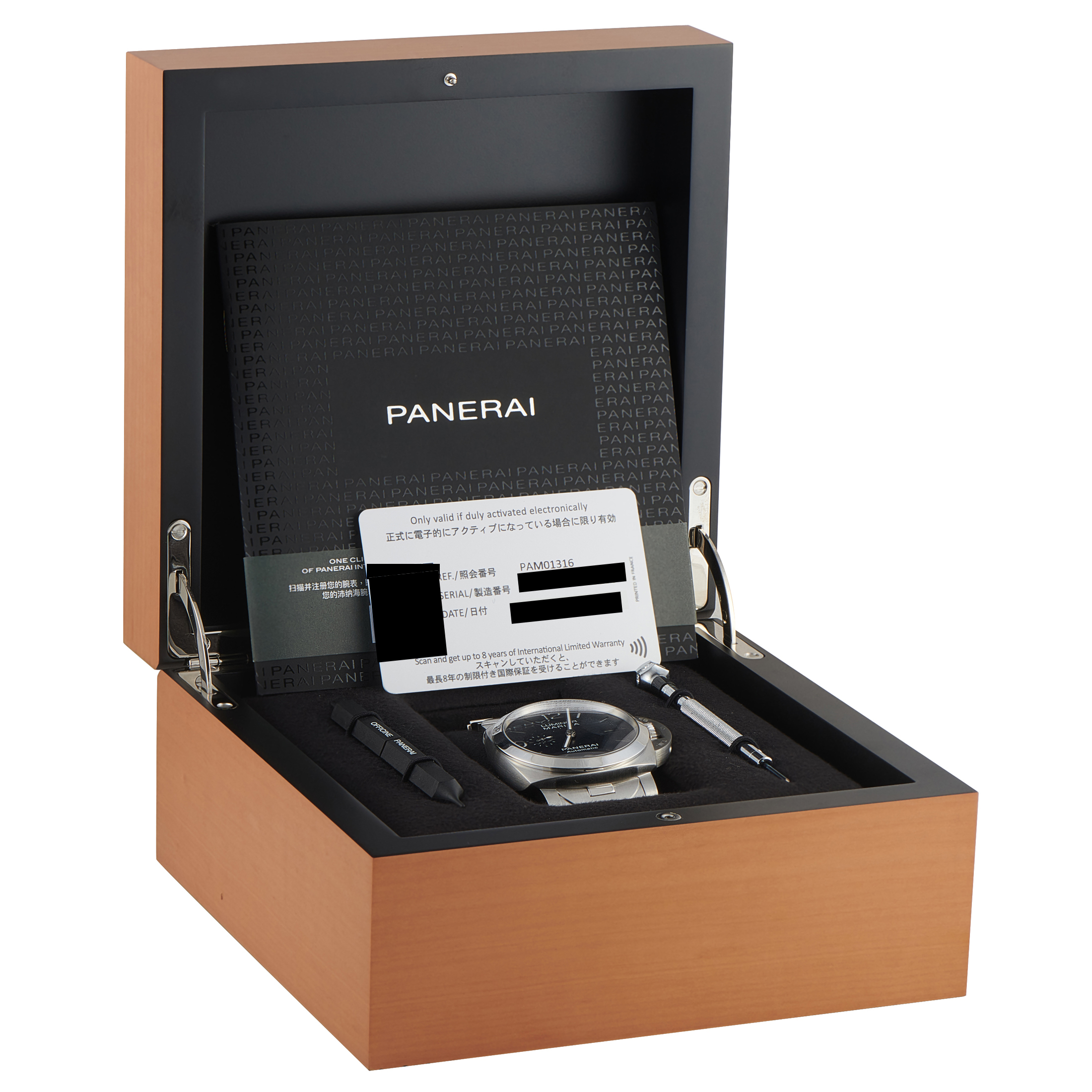 Officine Panerai Luminor Marina Blue Dial Steel Watch PAM01316