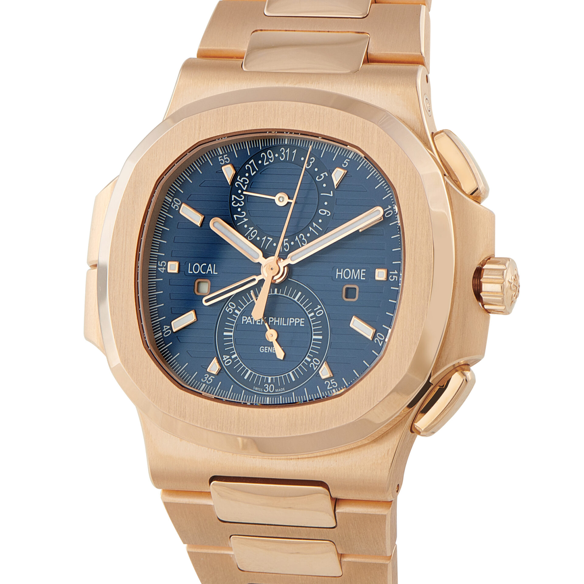 Patek Philippe Nautilus Travel Time Chronograph Rose Gold Watch 5990/1r ...
