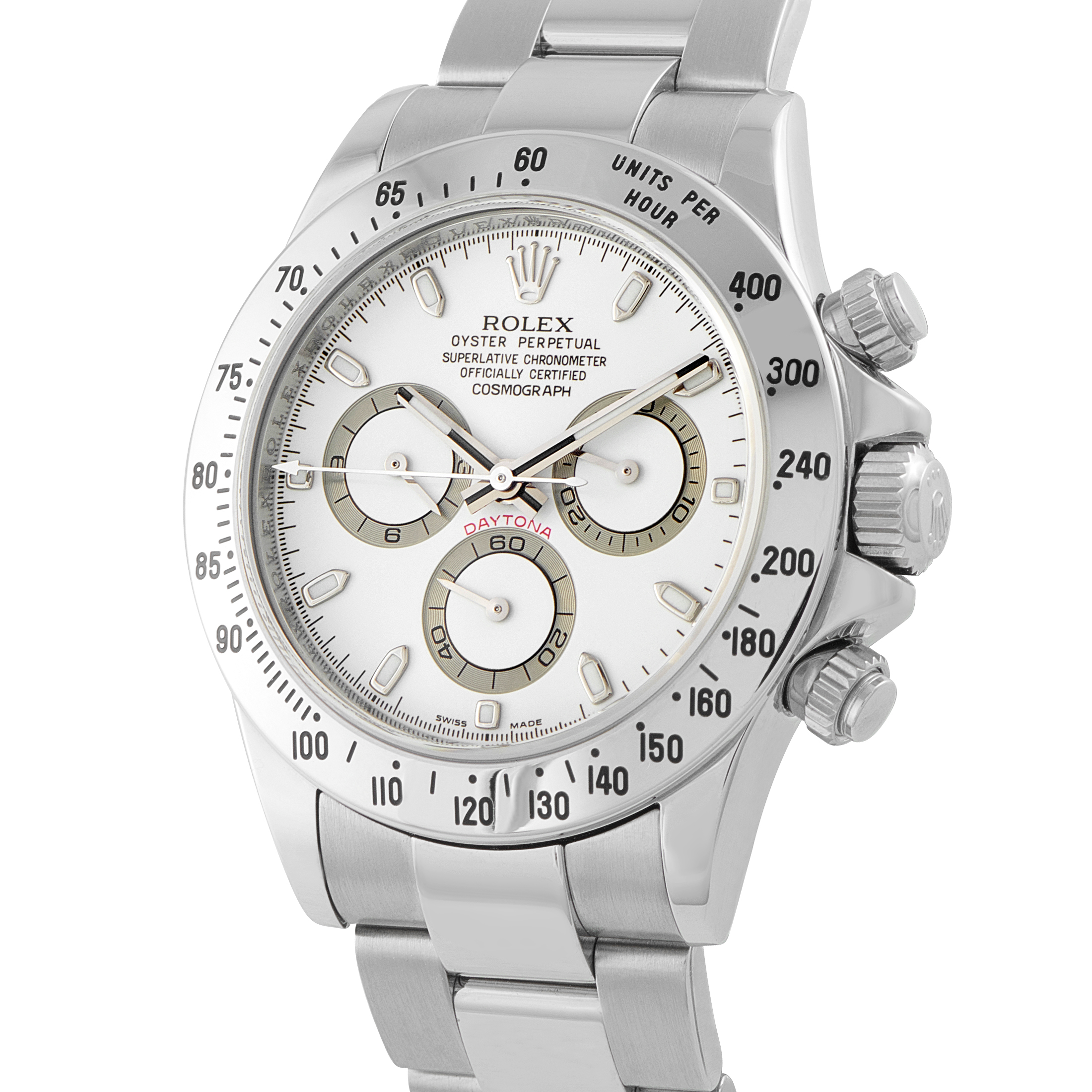 Rolex Daytona White Dial Steel Watch 116520