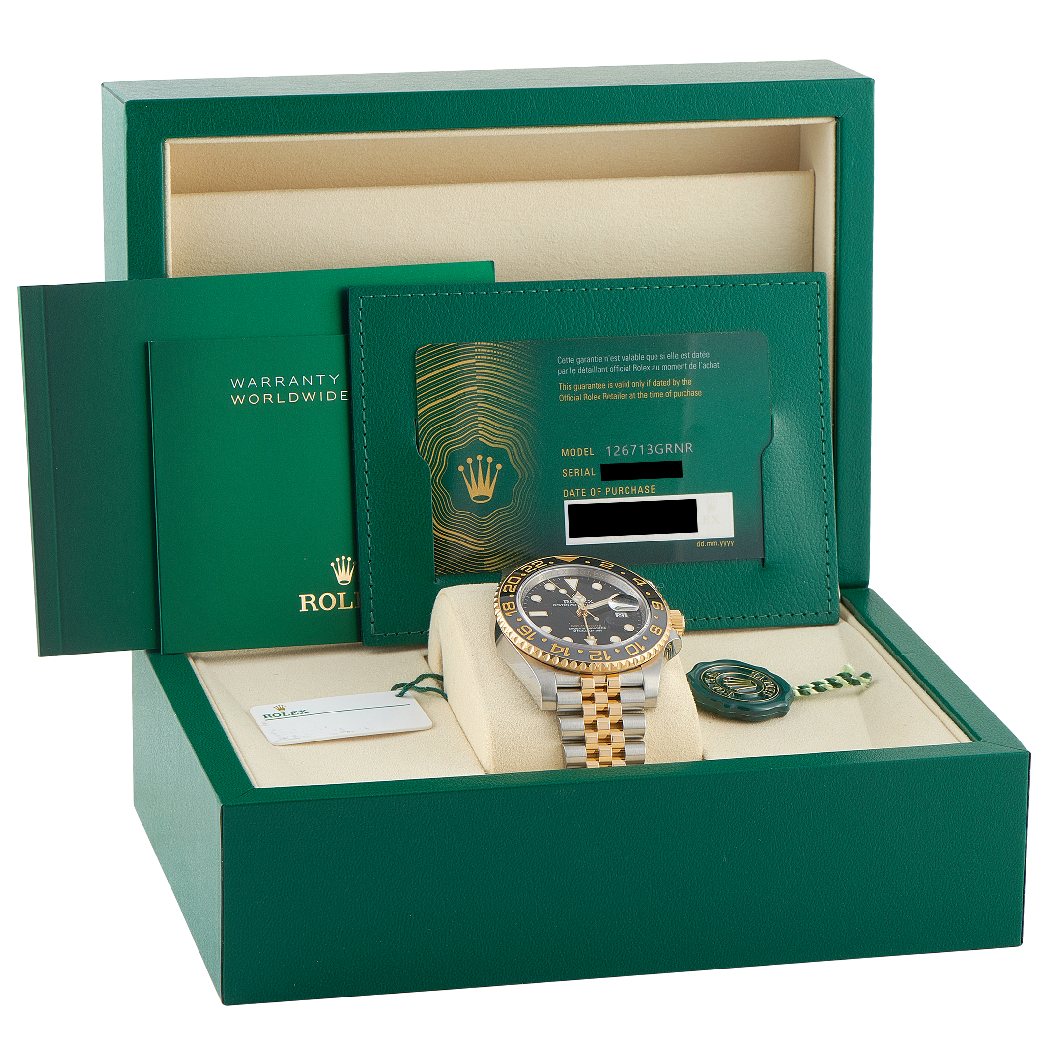 Rolex GMT-Master II "Guinness" Jubilee Yellow Rolesor Watch 126713GRNR