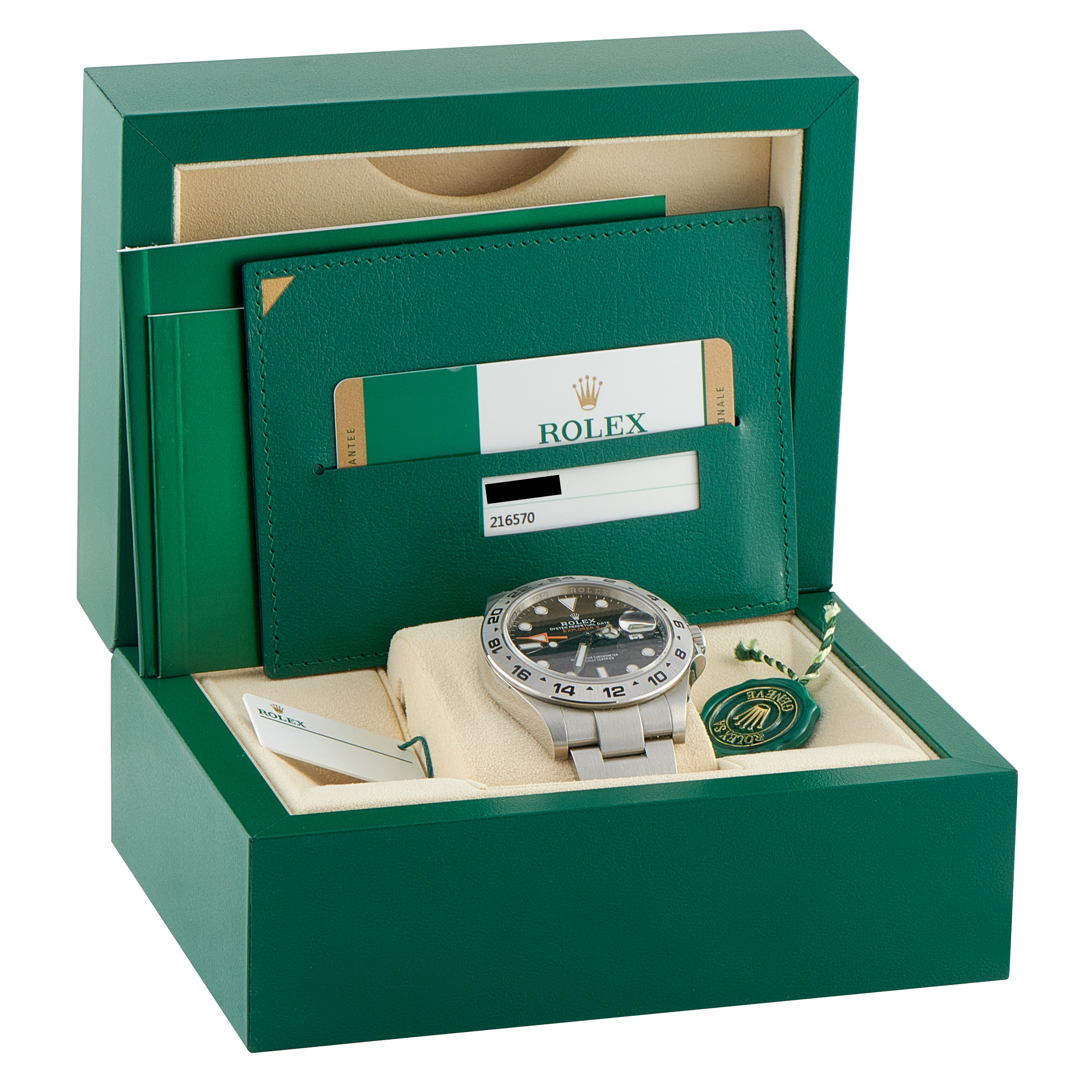 Rolex Explorer II Black Dial Steel Oyster Watch 216570