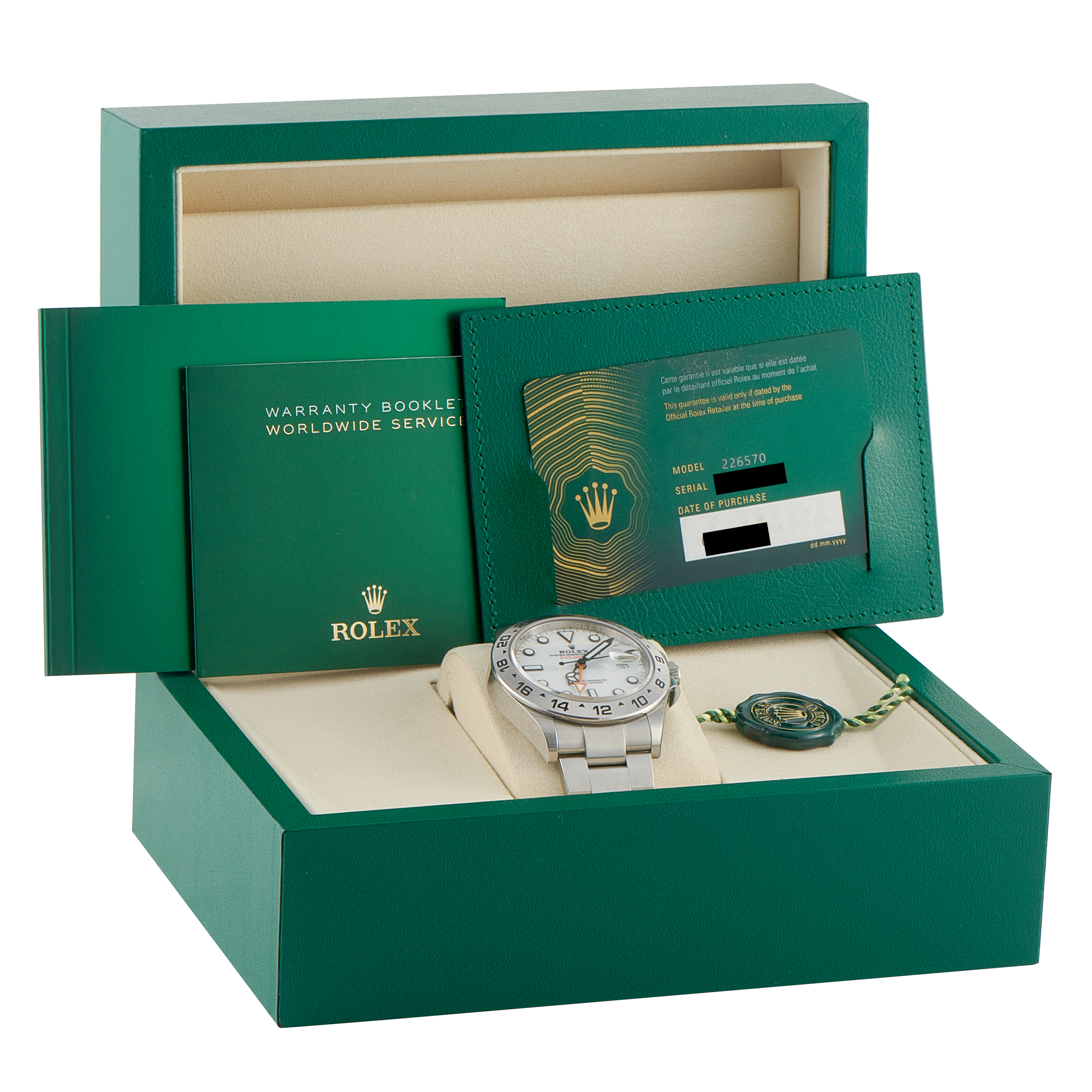Rolex Explorer II White Dial Steel Oyster Watch 226570