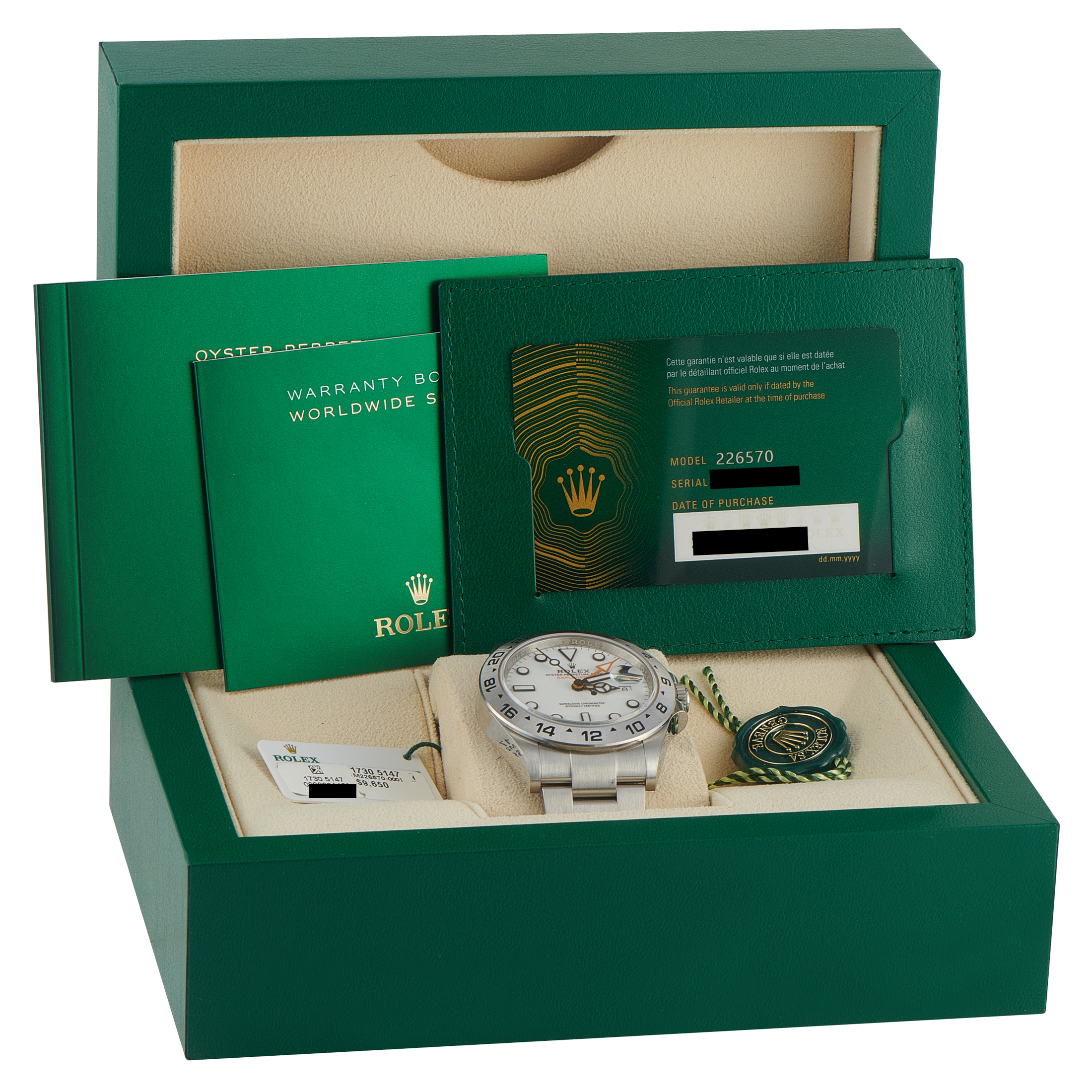 Rolex Explorer II White Polar Dial Steel Watch 226570