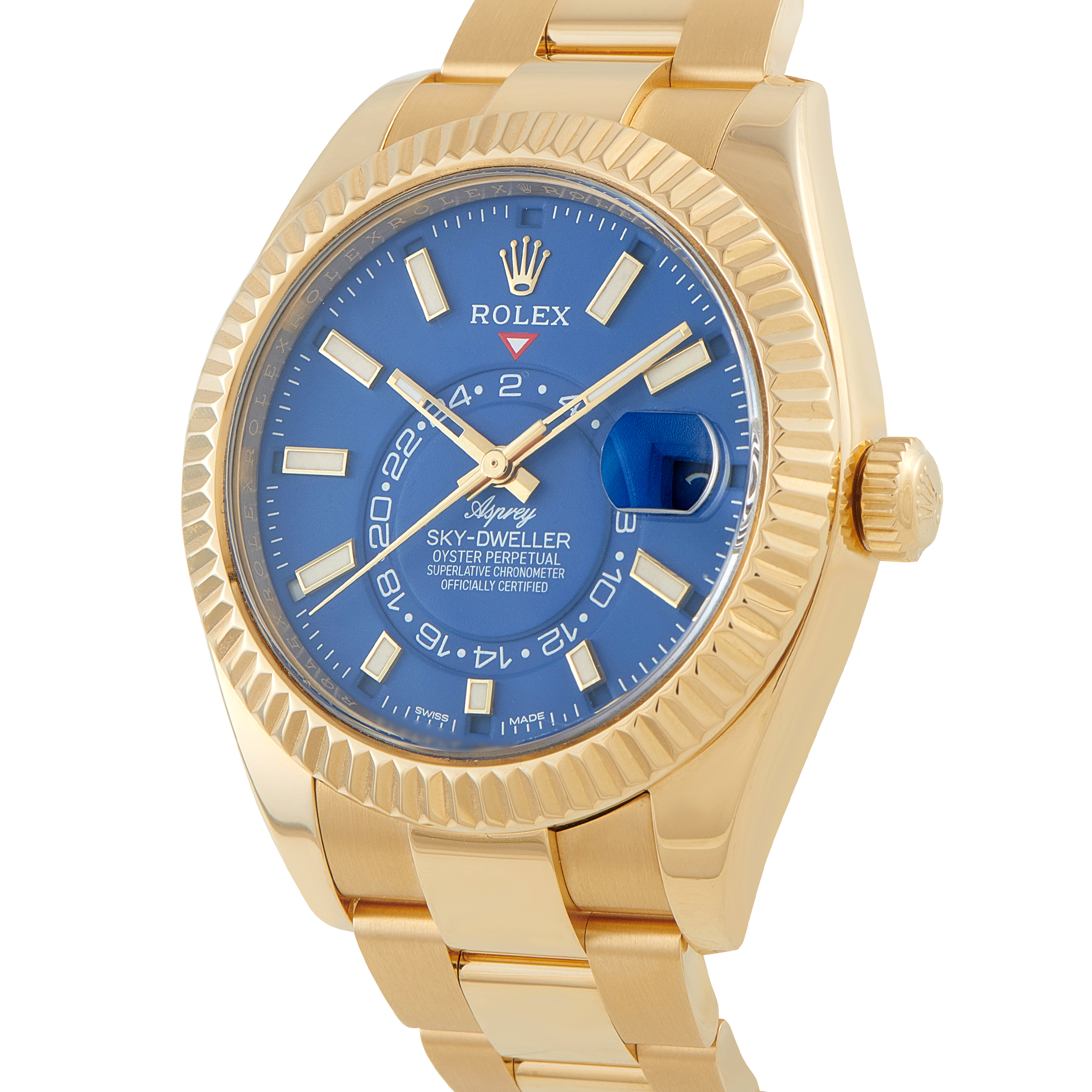 Rolex x Asprey Sky-Dweller Yellow Gold Watch 326938