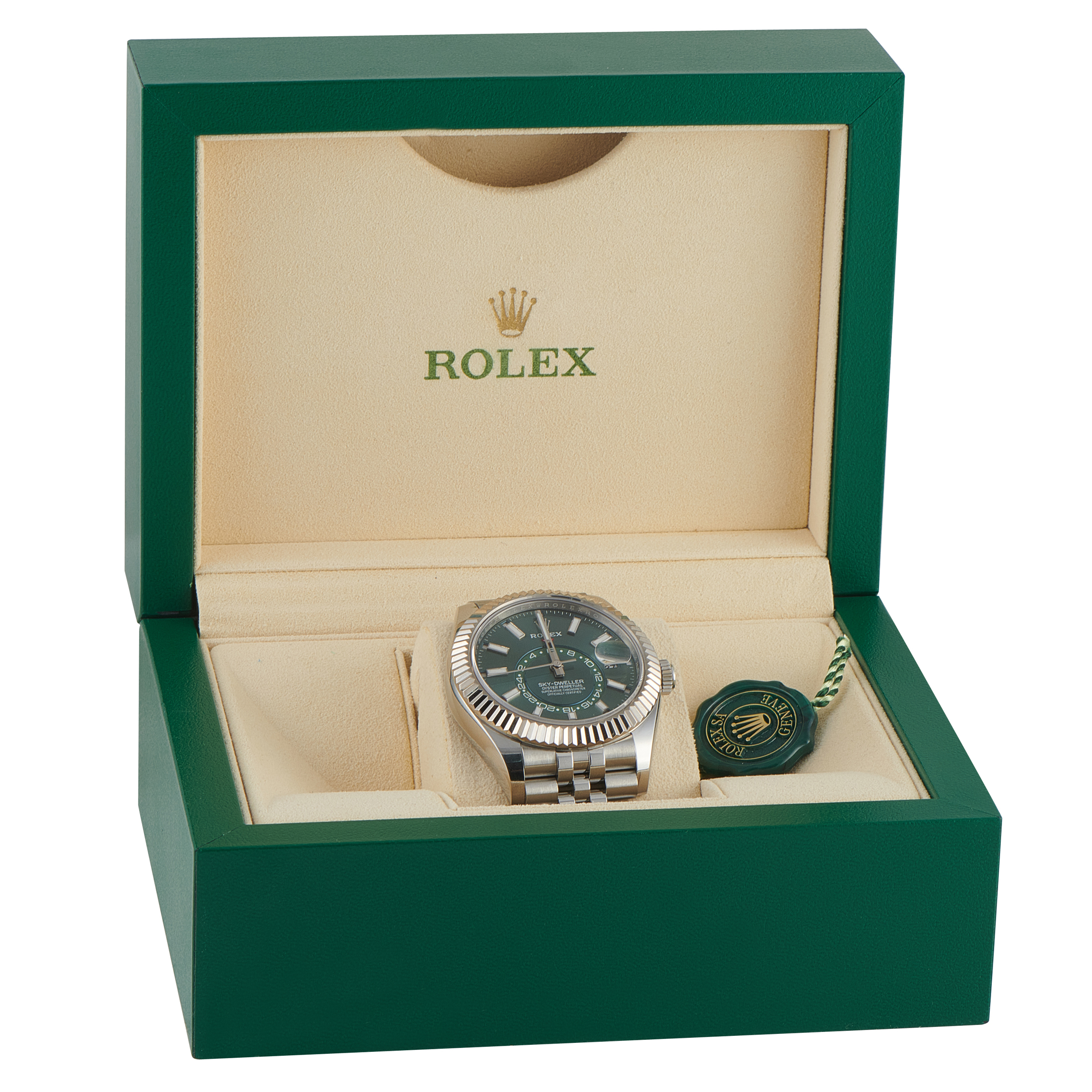 Rolex Sky-Dweller Green Dial Steel Jubilee Watch 336934