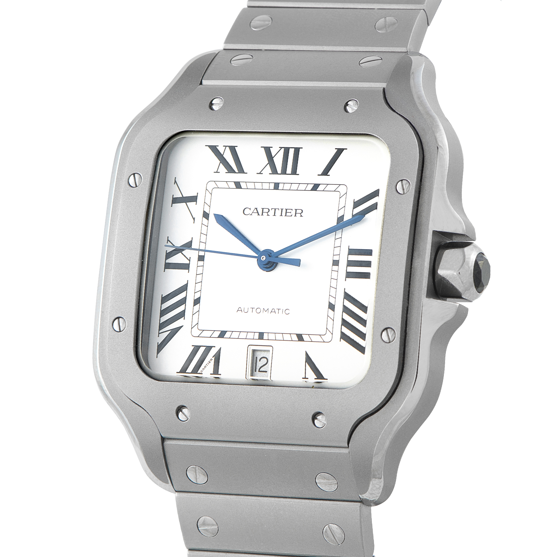Cartier Santos Large Model Titanium Watch WSSA0089 side view