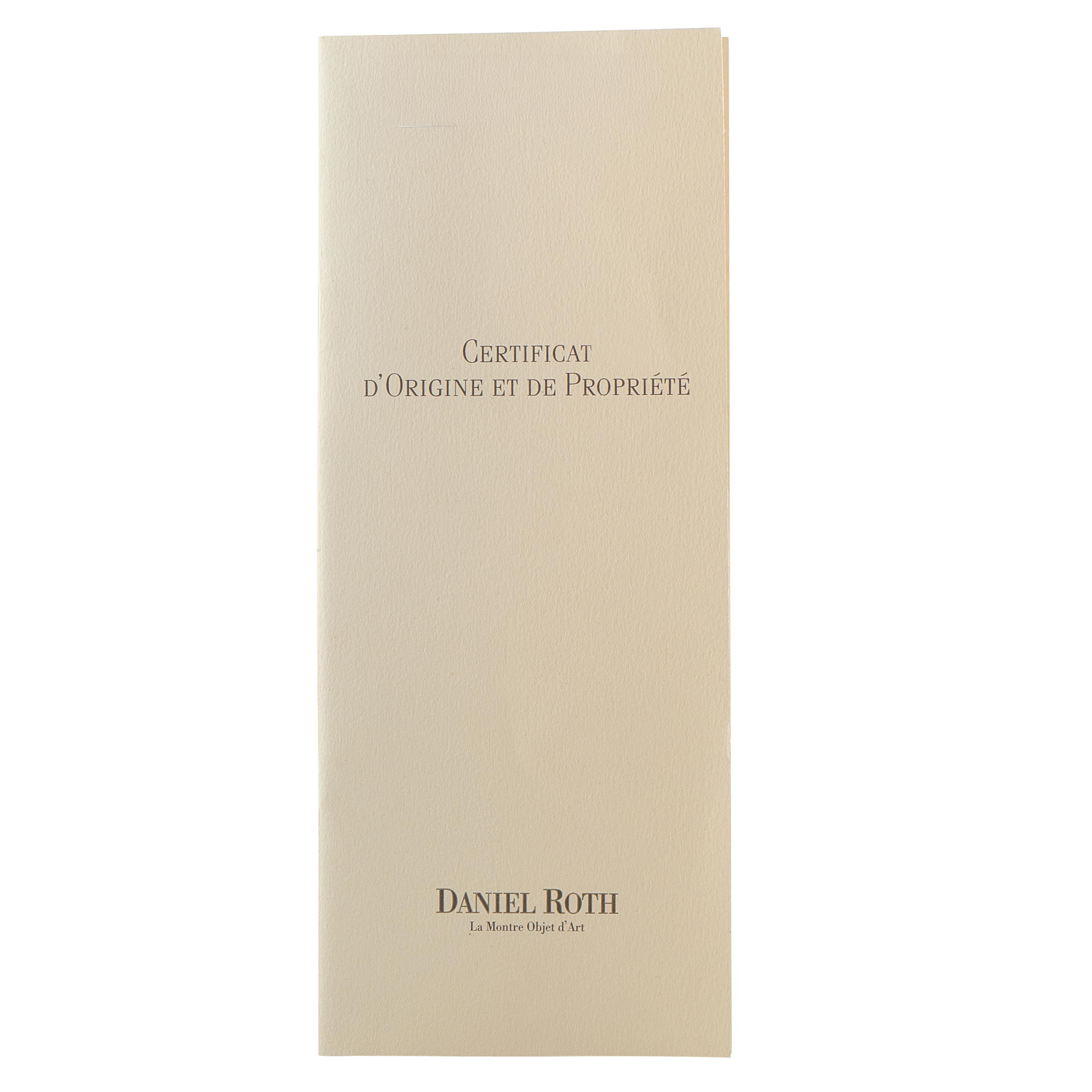 Daniel Roth C107 Extra Plat 18K Yellow Gold Watch C107 paper's