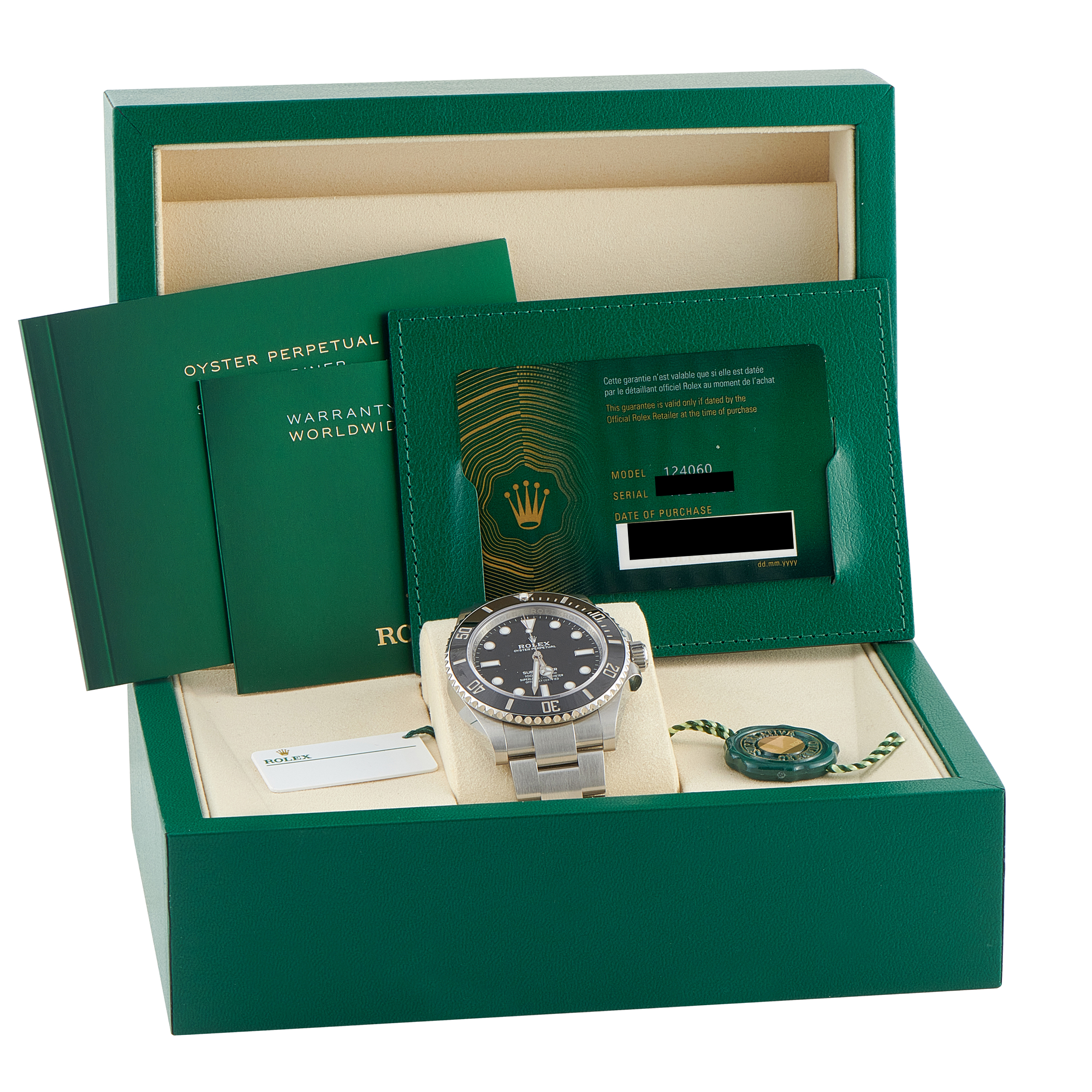 Rolex Submariner No-Date Steel Watch 124060