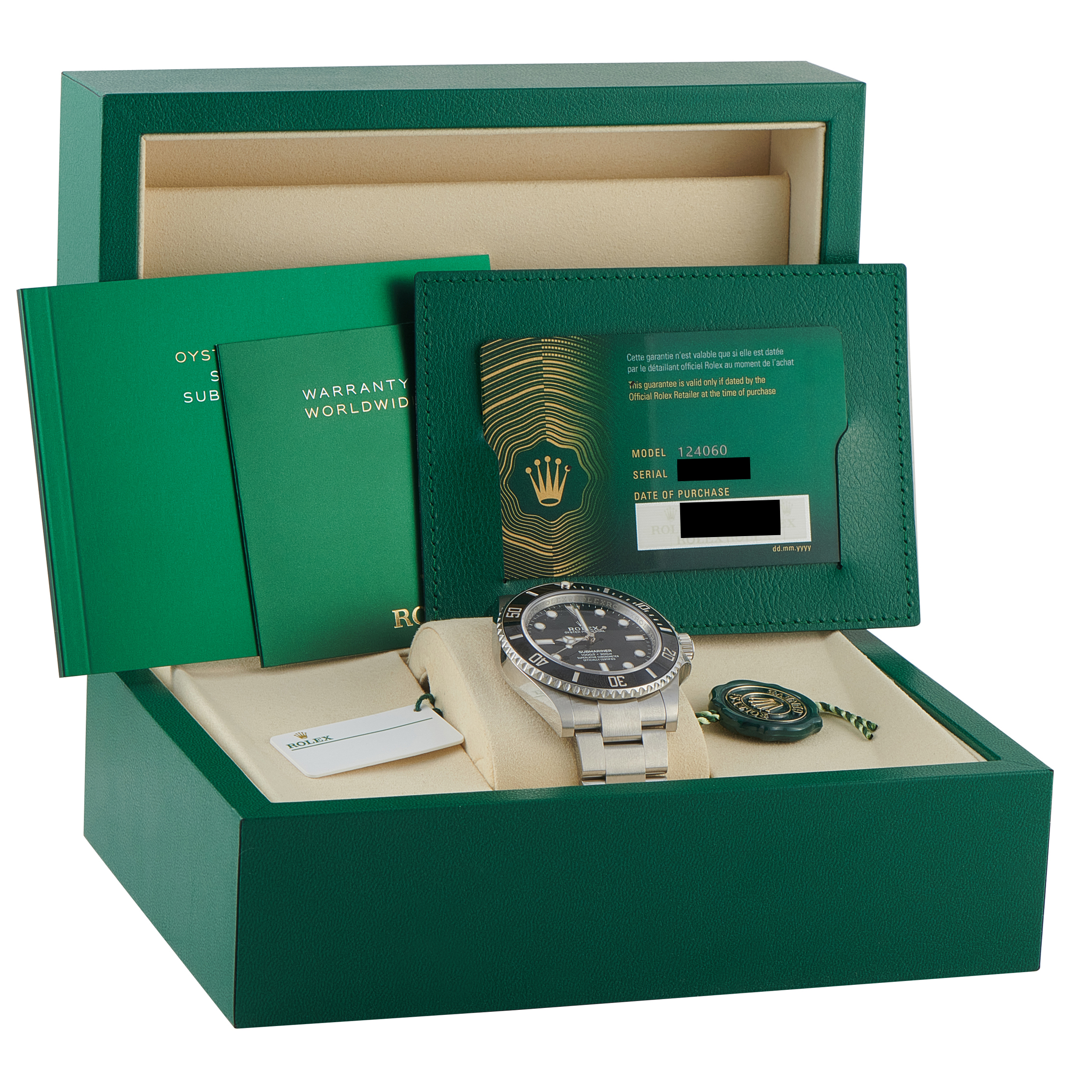 Rolex Submariner No-Date Steel Watch 124060