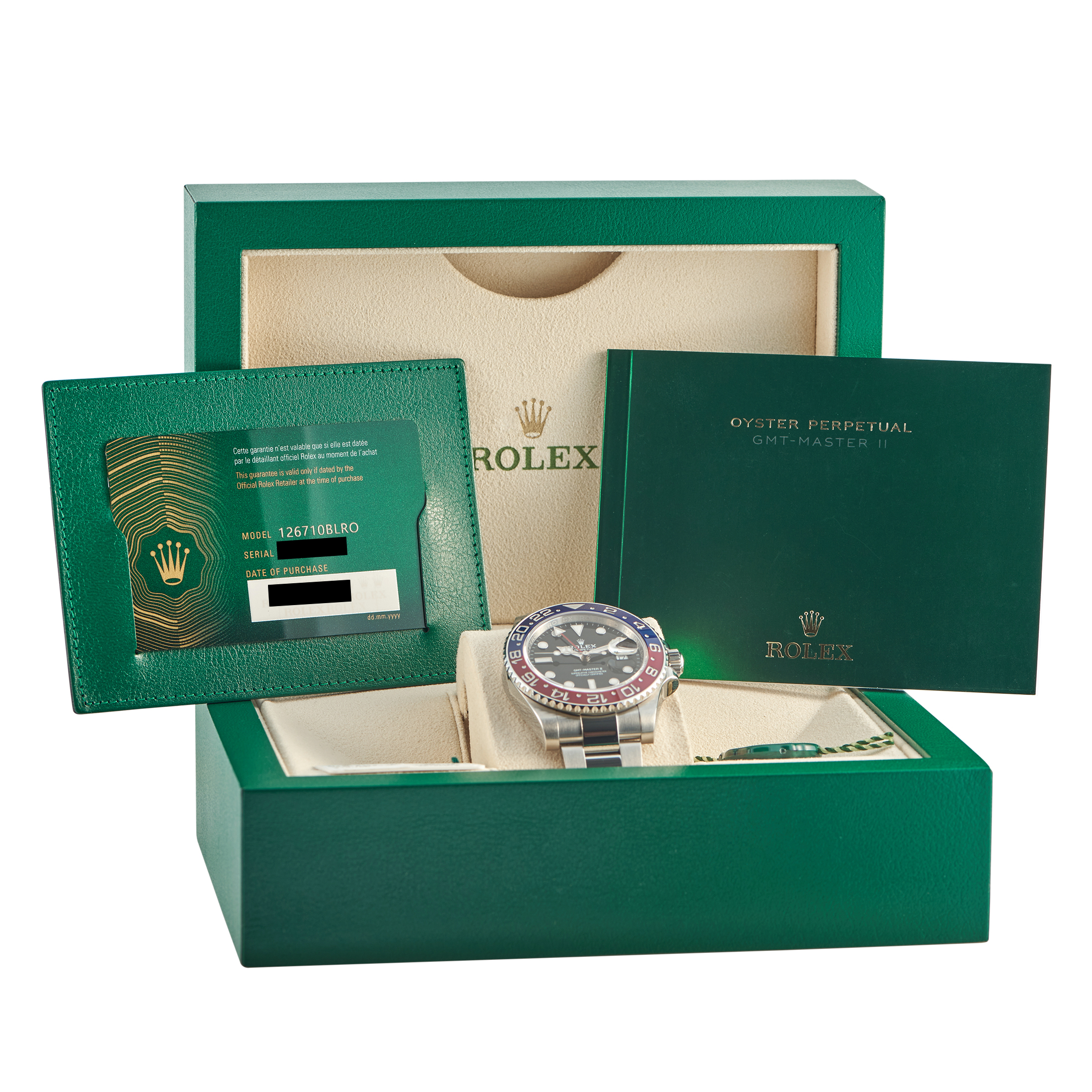 Rolex GMT-Master II Pepsi Steel Oyster Watch 126710BLRO