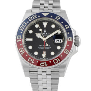 Rolex GMT-Master II Pepsi Steel Jubilee Watch 126710BLRO front view