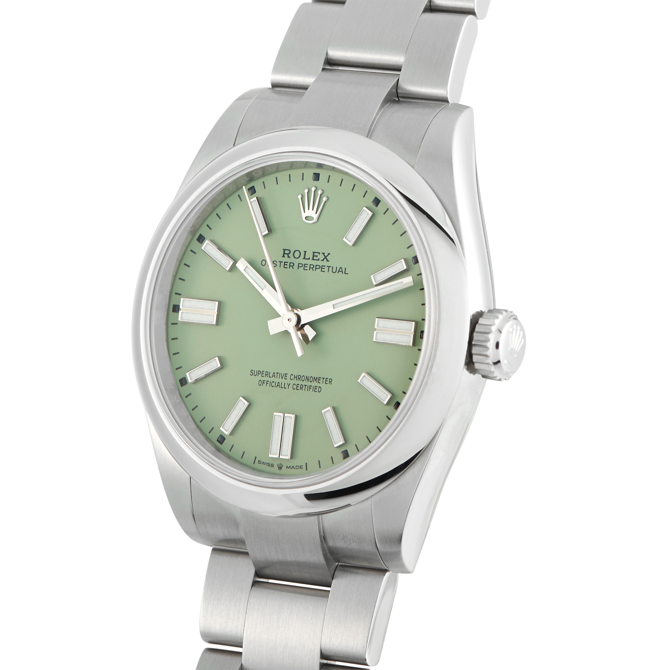 Rolex Oyster Perpetual 41 Pistachio Dial Steel Watch 134300-0006