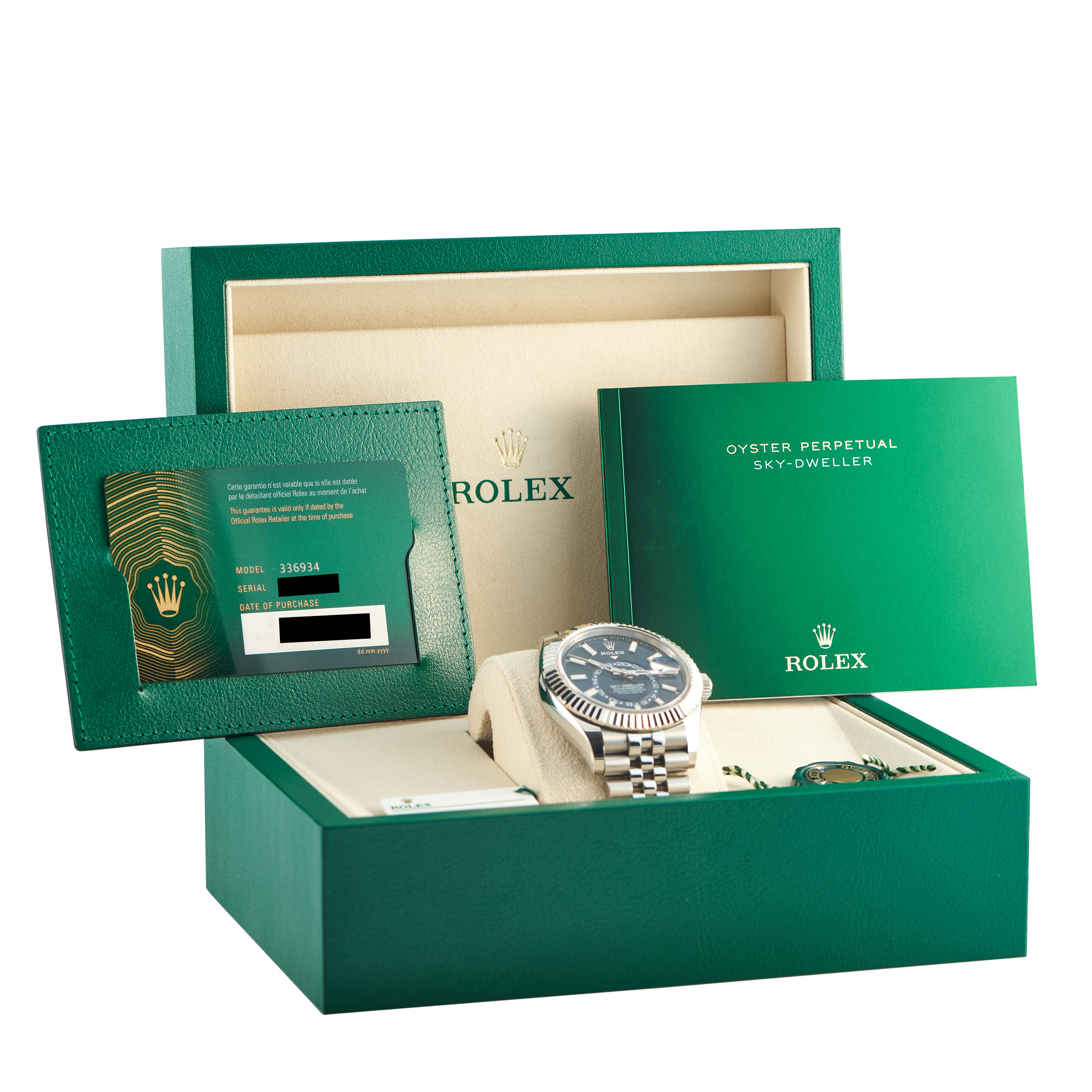 Rolex Sky-Dweller Blue Dial Steel Jubilee Watch 336934