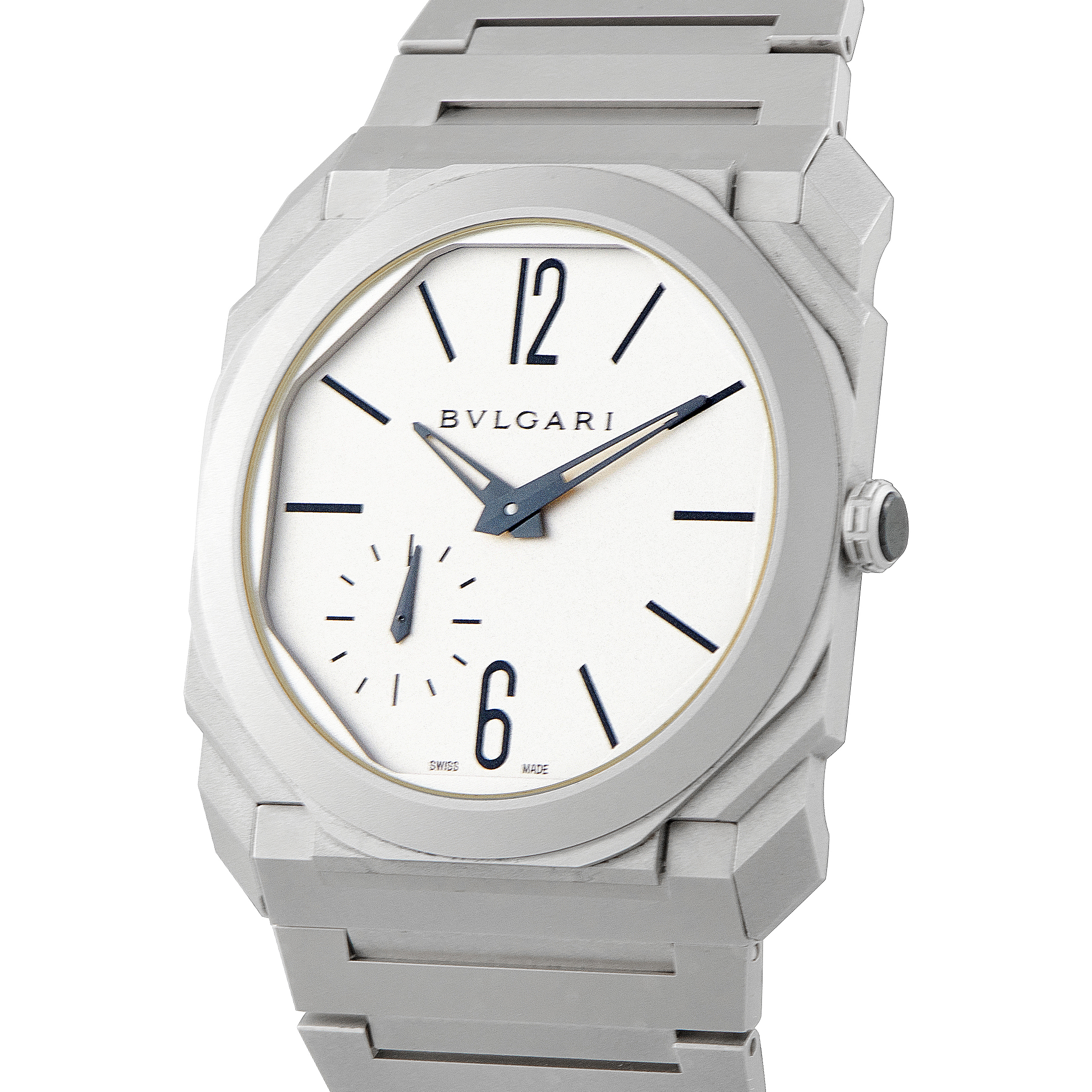 Bvlgari Octo Finissimo Extra-Thin Sandblasted Steel Watch 103035