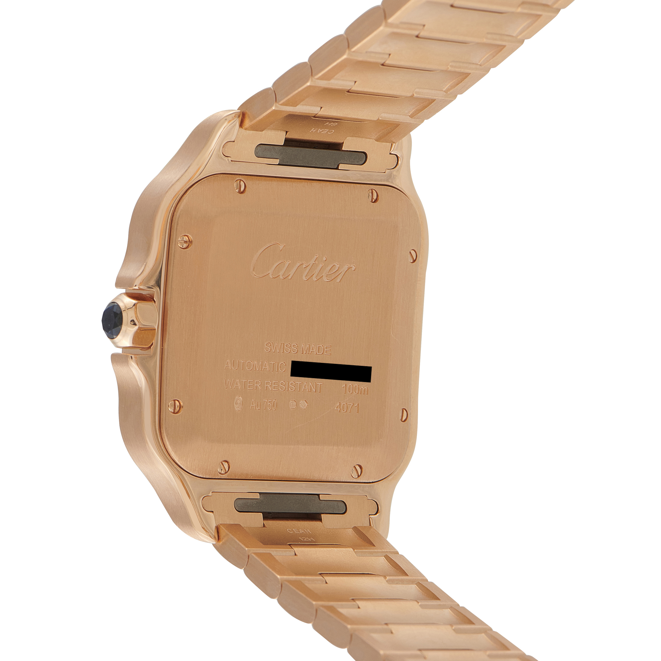 Cartier Santos Large Model Rose Gold Watch WGSA0018