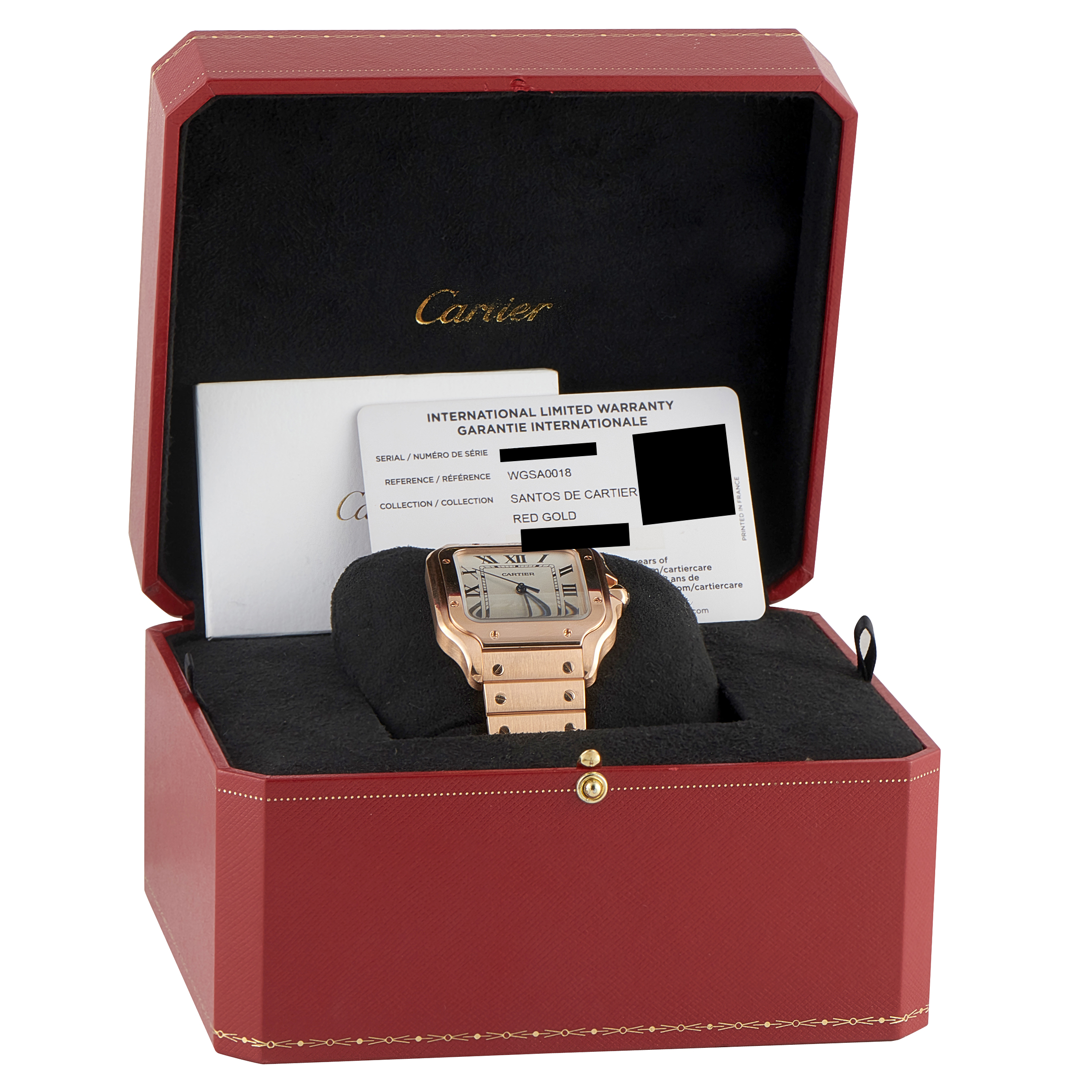 Cartier Santos Large Model Rose Gold Watch WGSA0018