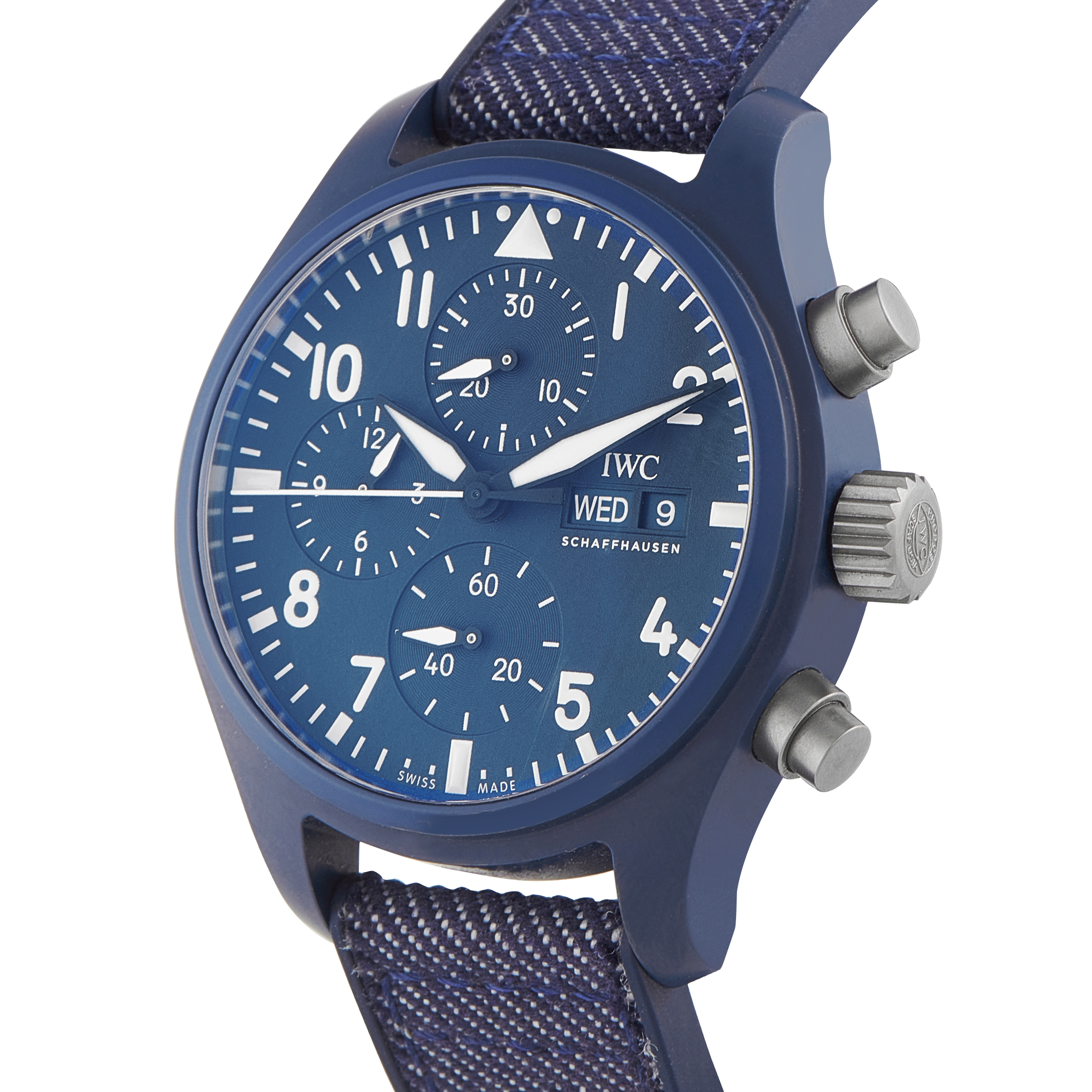 IWC Pilot's Chronograph Top Gun Oceana Blue Ceramic Watch IW389404