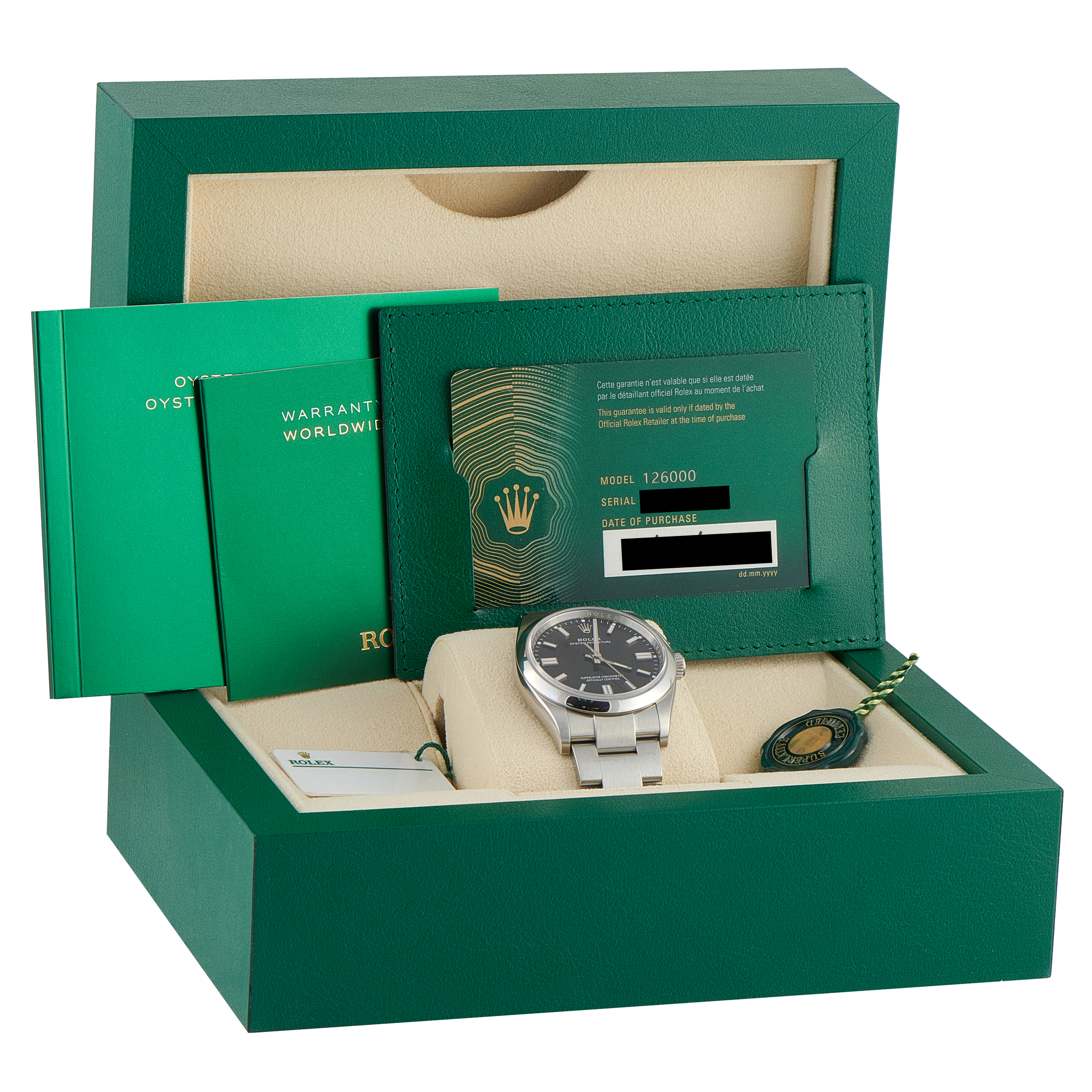 Rolex Oyster Perpetual 36 Black Dial Steel Watch 126000