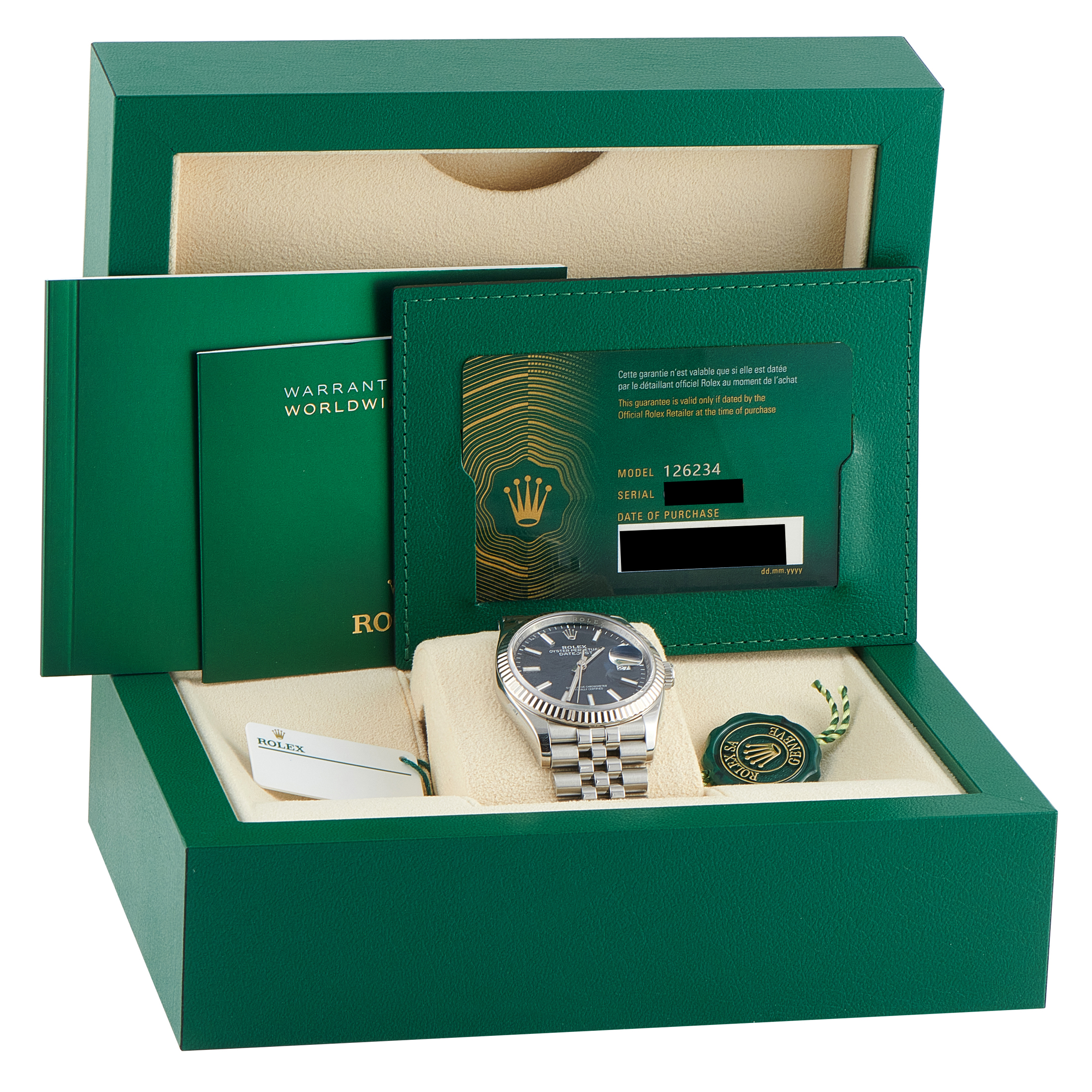 Rolex Datejust 36 Blue Dial Steel Jubilee Watch 126234