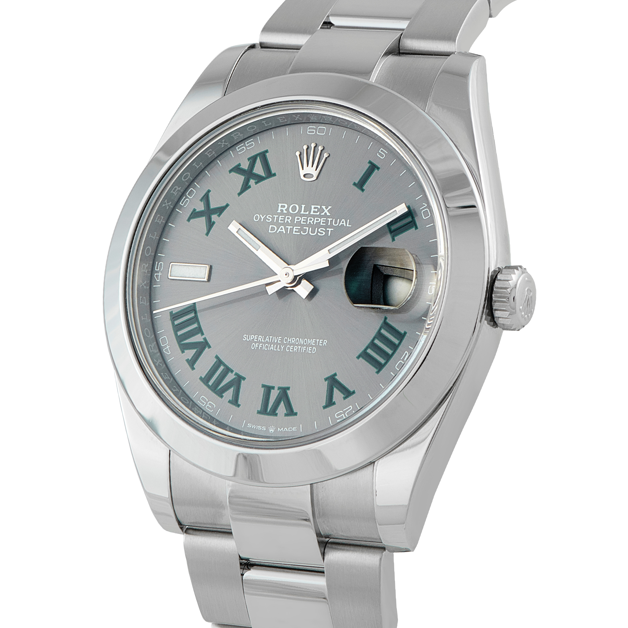 Rolex Datejust 41 Wimbledon Dial Steel Oyster Watch 126300