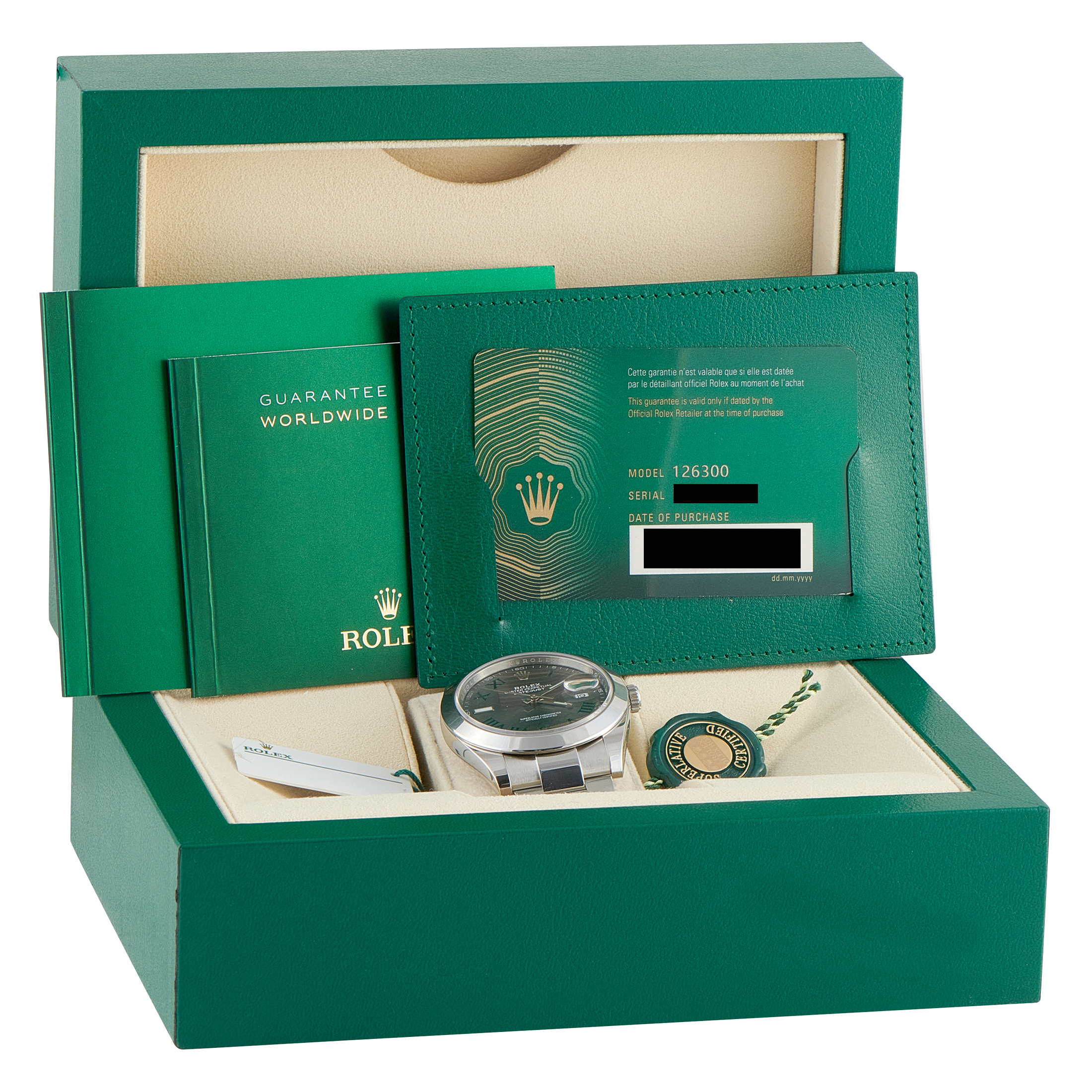 Rolex Datejust 41 Wimbledon Dial Steel Oyster Watch 126300