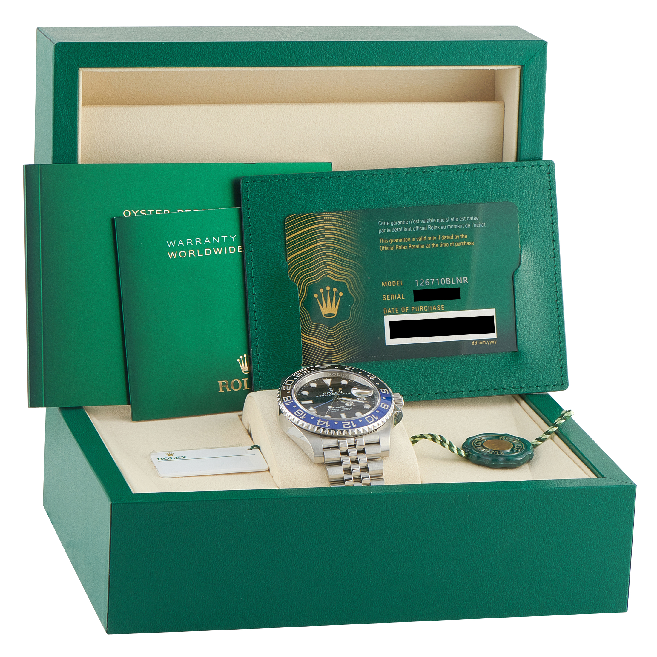 Rolex GMT-Master II Batgirl Steel Jubilee Watch 126710BLNR